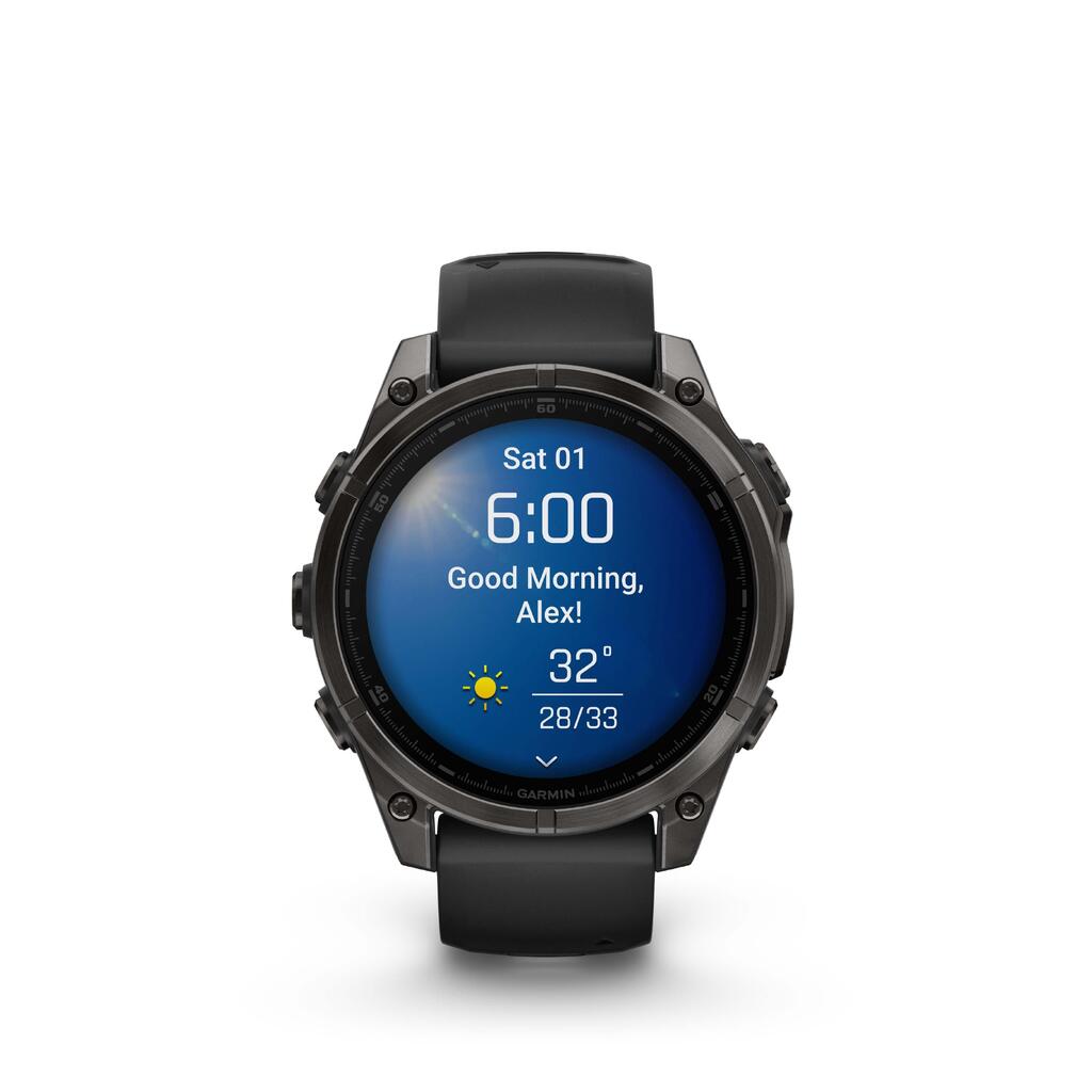 Smartwatch GPS Multisport mit Amoled Touchscreen Fénix 8 schwarz 