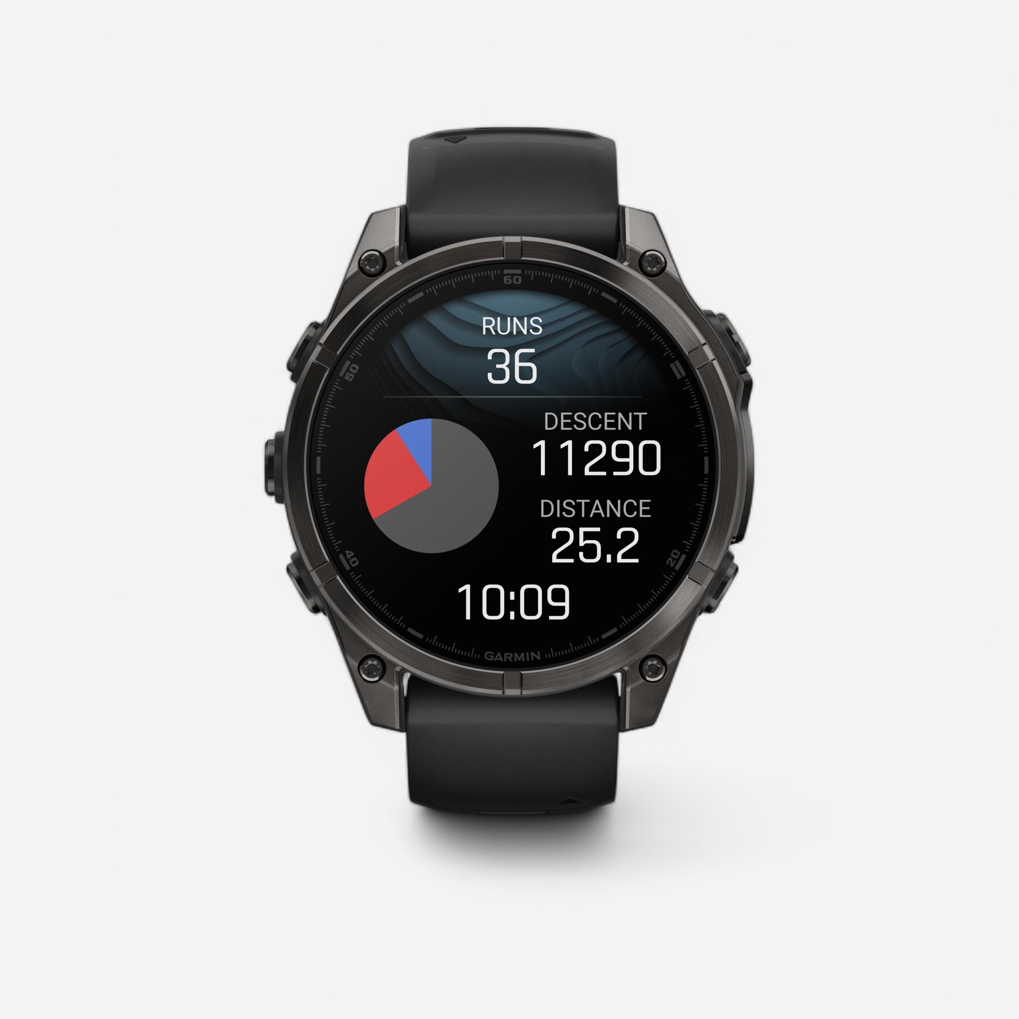 Smartwatch desporto amoled sapphire titan carbon gray dlc 47mm, fēnix 8 preto