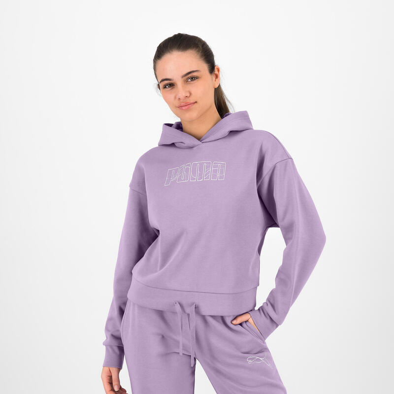 Sudadera Puma Mujer Lavanda Corta Capucha