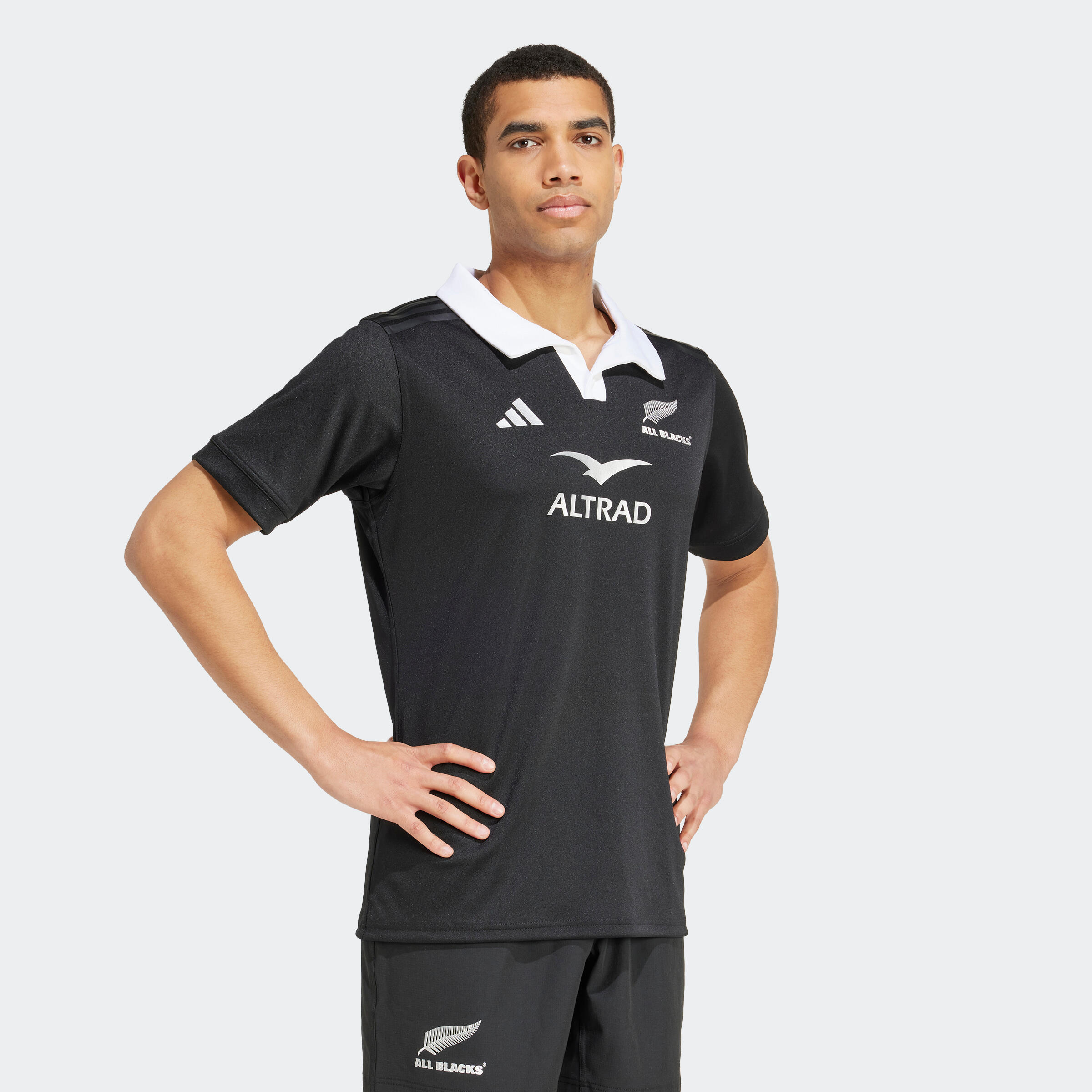 Maillot de Rugby Adidas ALL BLACKS - Réplica Nouvelle Zélande 2024 Noir Junior 5/6