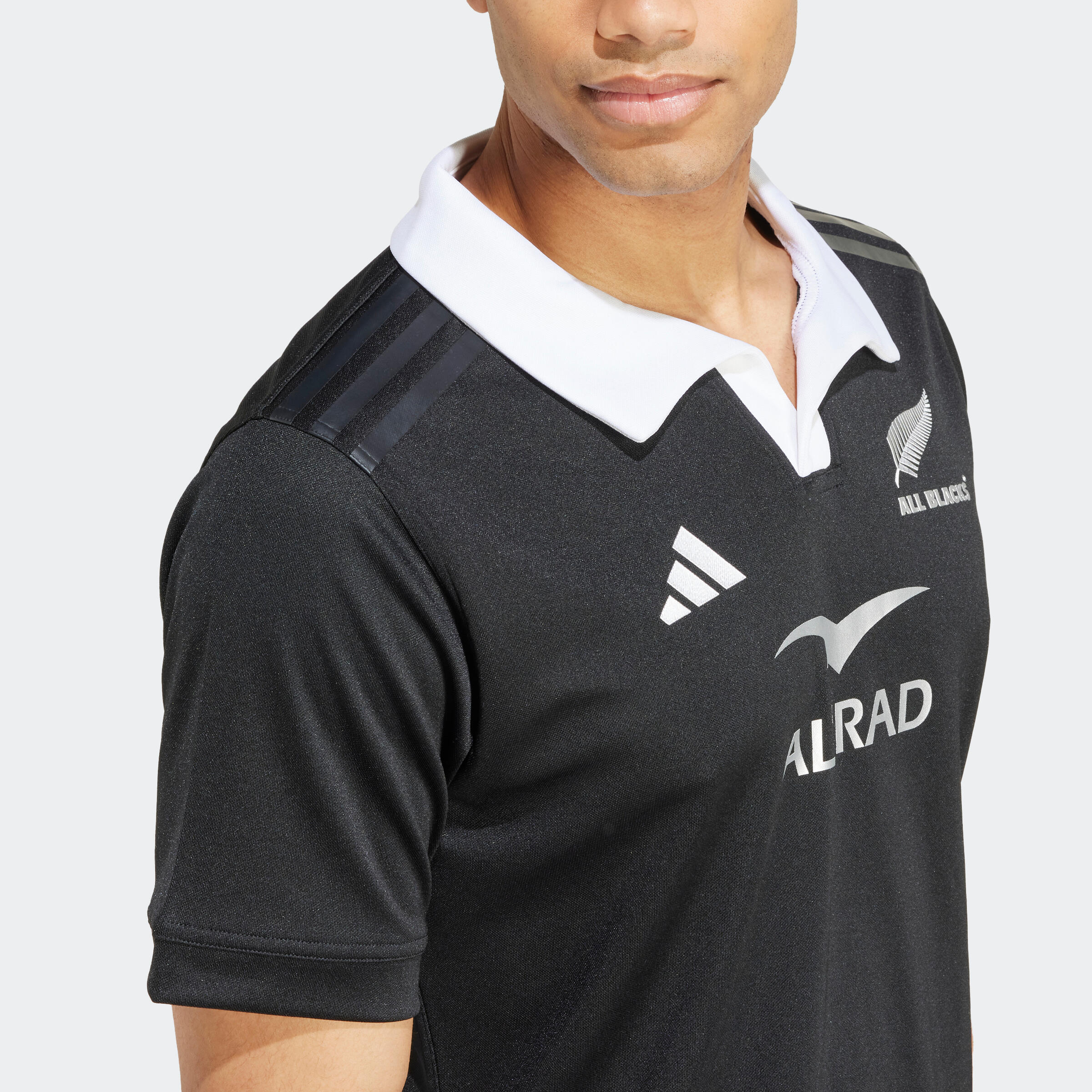 Maillot de Rugby Adidas ALL BLACKS Replica Nouvelle Zelande 2024 Noir Adulte