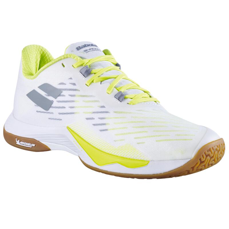 Badmintonschoenen voor heren Shadow Tour 5 wit geel