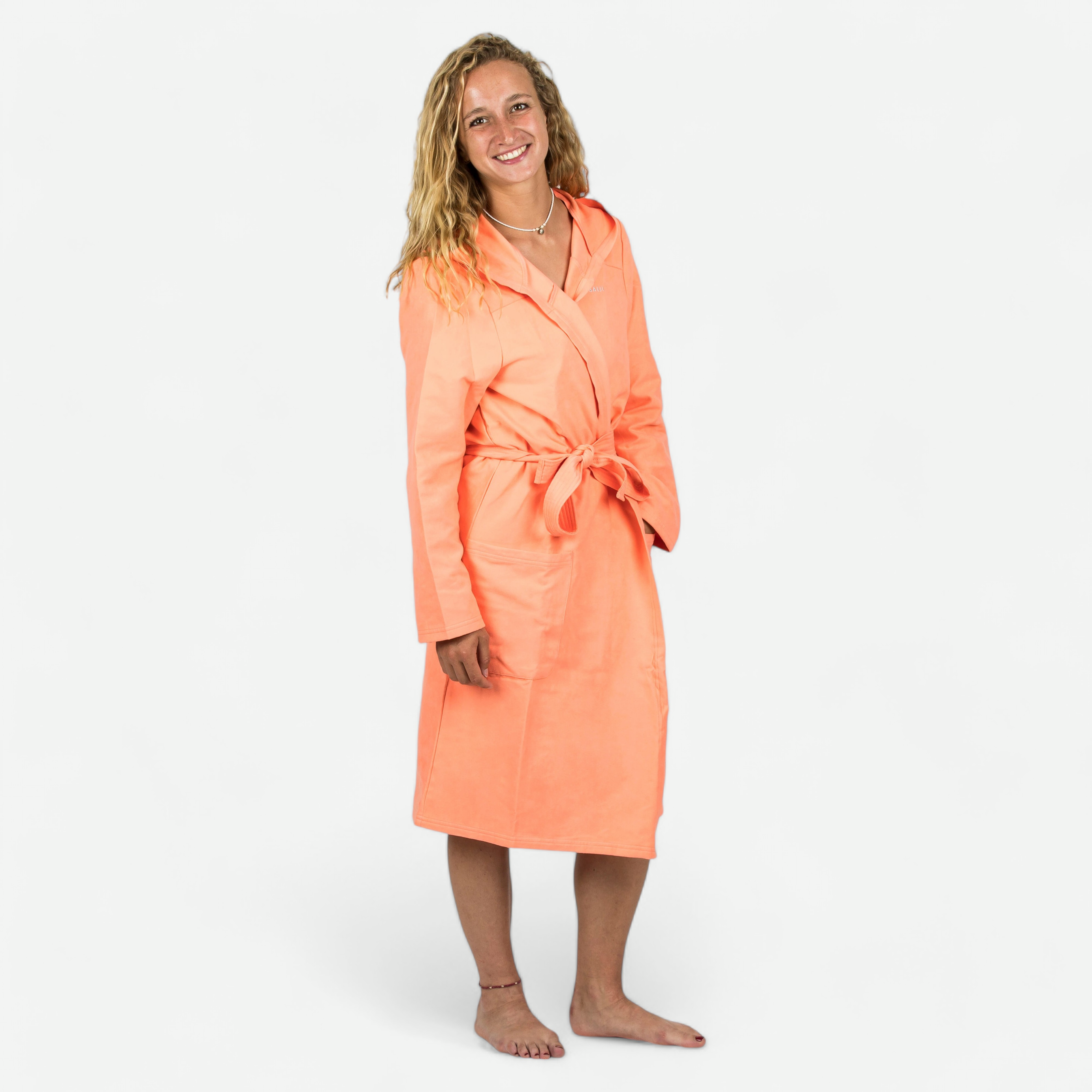 Peignoir de bain compact femme à capuche en microfibre corail - Natation - WATKO- Clubs - Entreprises - Collectivités - Associations