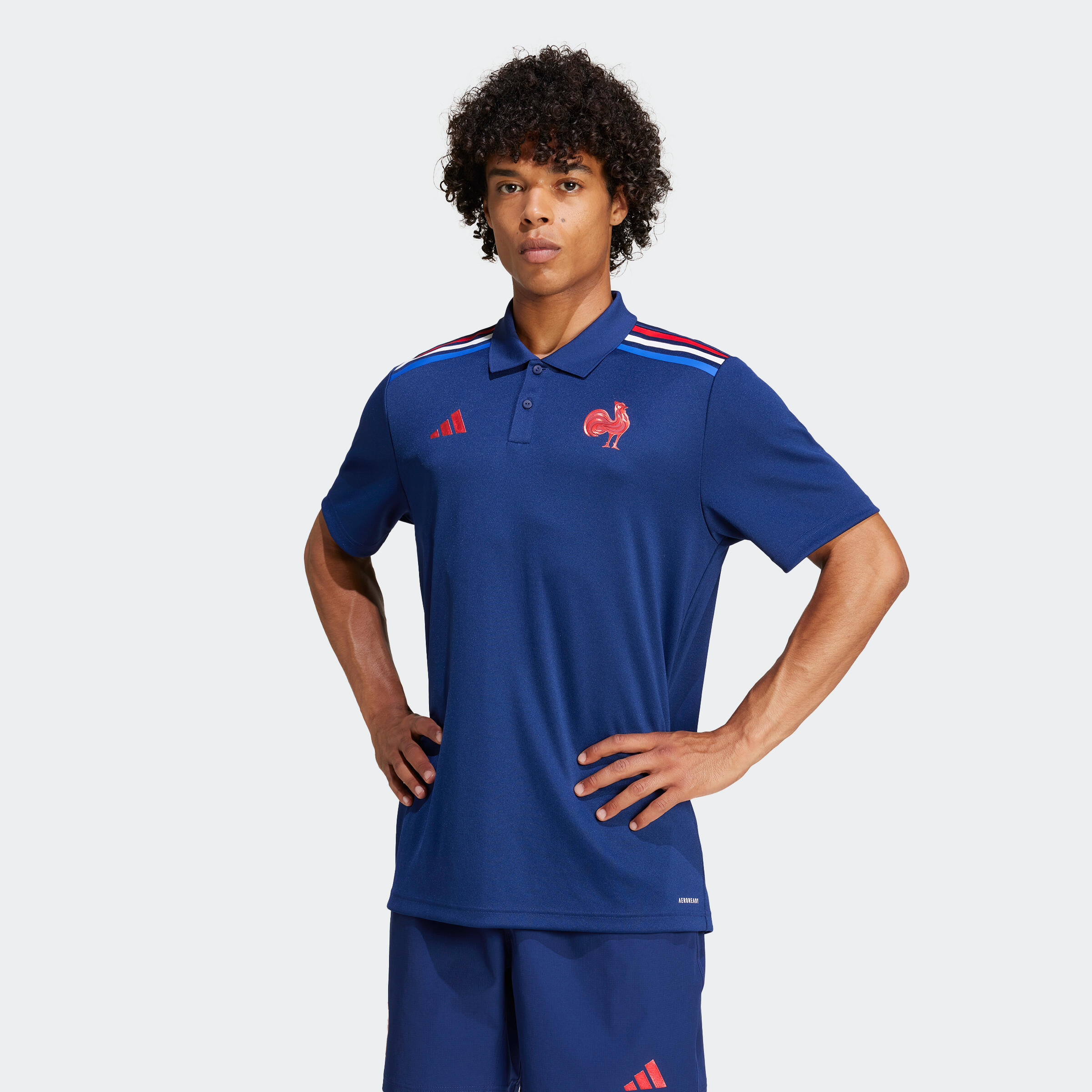 Polo de Rugby France Adulte - Polo supporter FFR Bleu foncé - ADIDAS Polo de Rugby France Adulte - Polo supporter FFR Bleu foncé - ADIDAS