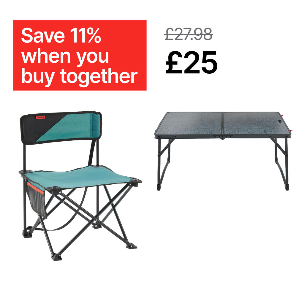 LOW FOLDING CAMPING TABLE - MH100 - GREY