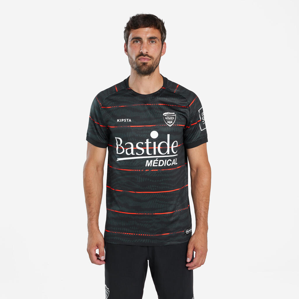 Crno-crvena majica za odrasle NIMES OLYMPIQUE AWAY 24/25