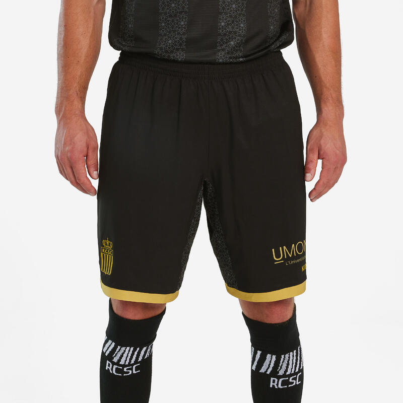 Voetbalshort voor volwassenen Royal Charleroi SC 24/25 uit zwart gestreept