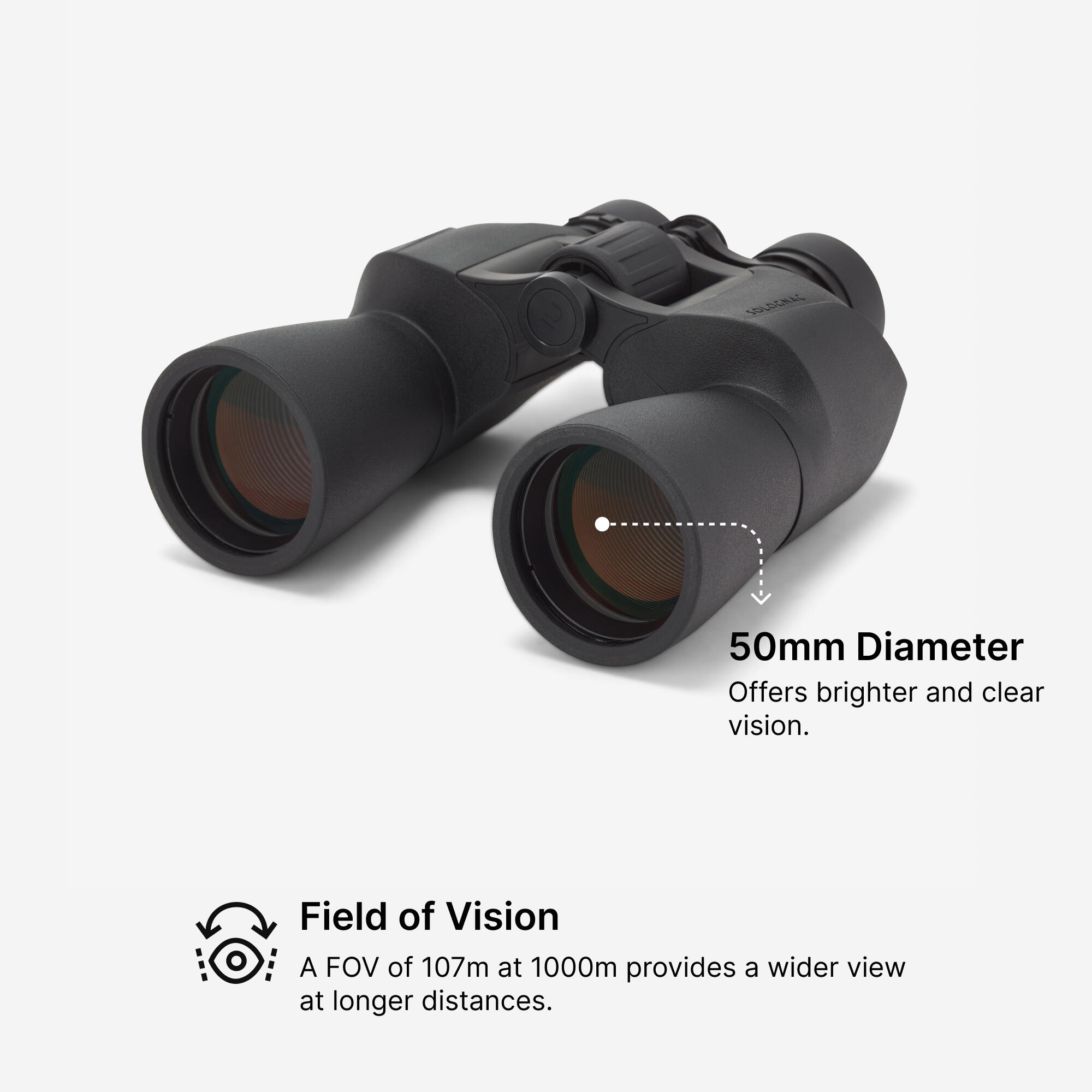 Binoculars Porro 100 10x50 - Black