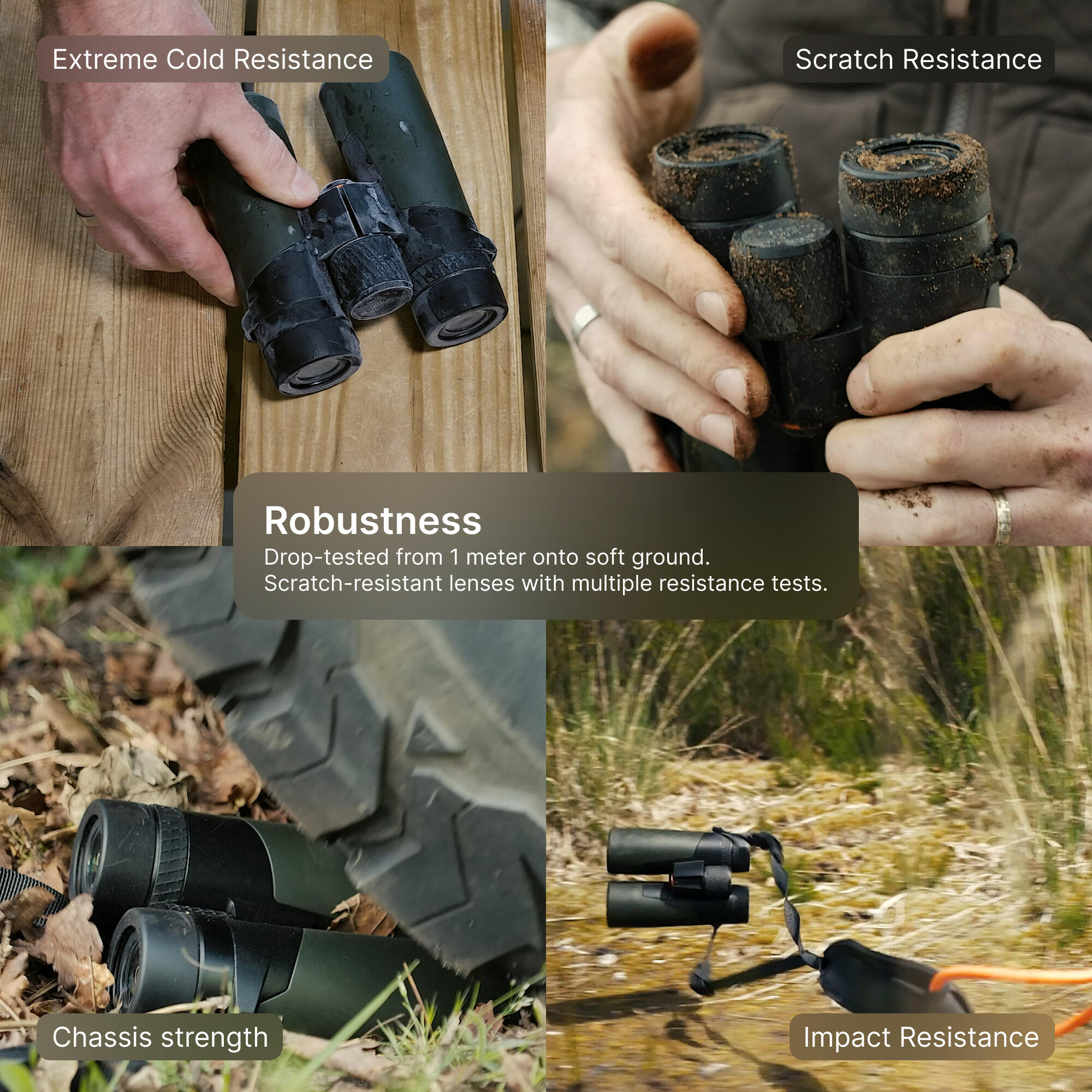 Wildlife Bird Watching Binoculars 500 8x42 - Black