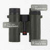 Waterproof binoculars 500 10x32 - khaki