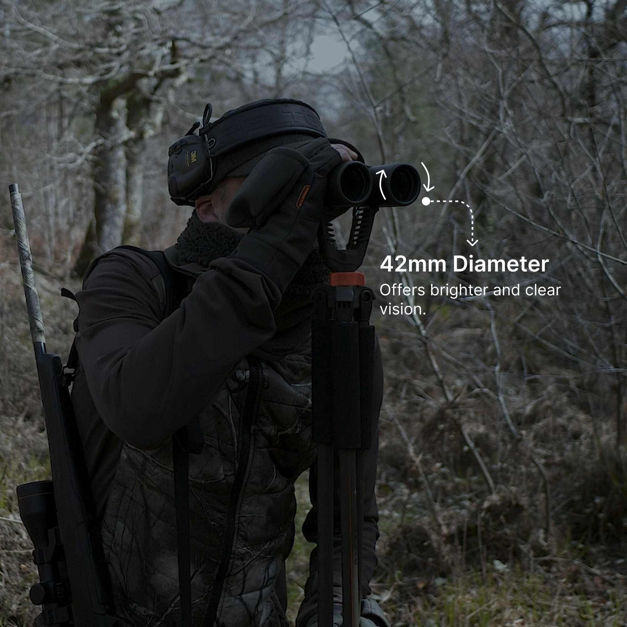 Wildlife Bird Watching Binoculars 500 8x42 - Black