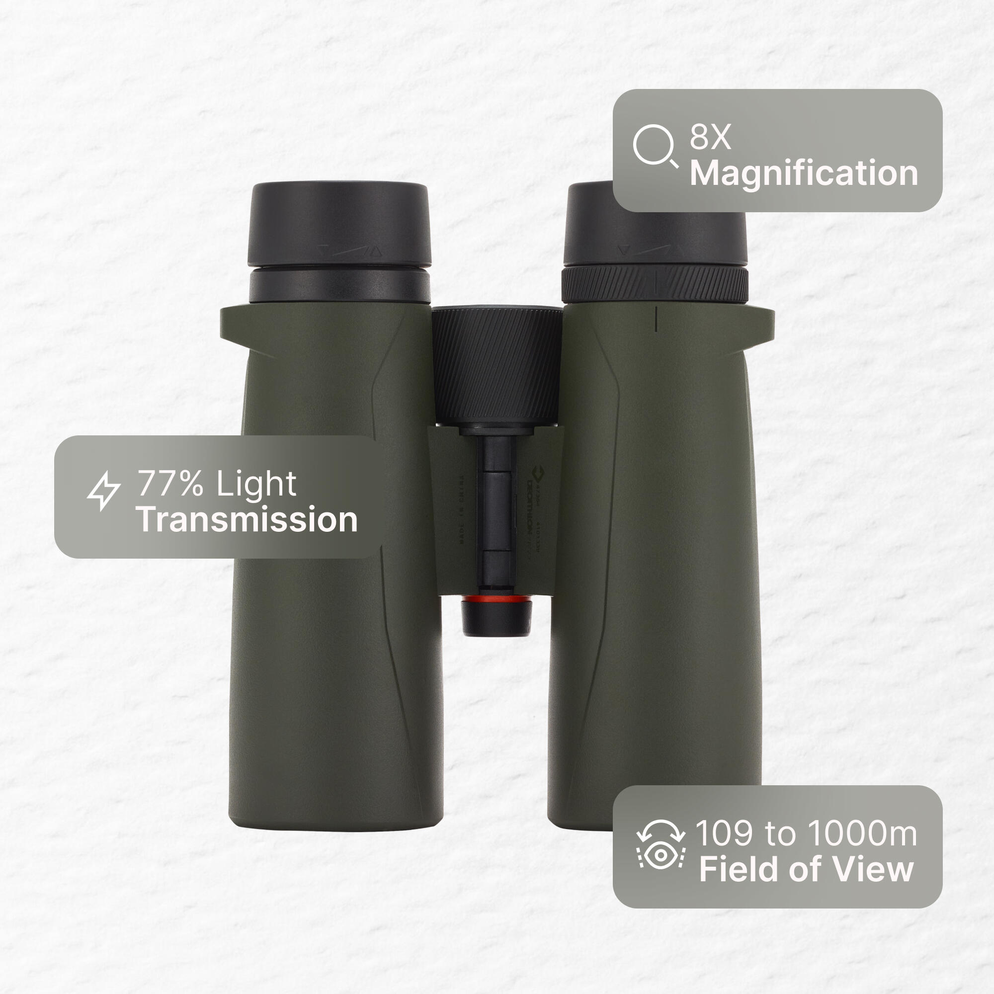 Wildlife Bird Watching Binoculars 500 8x42 - Black