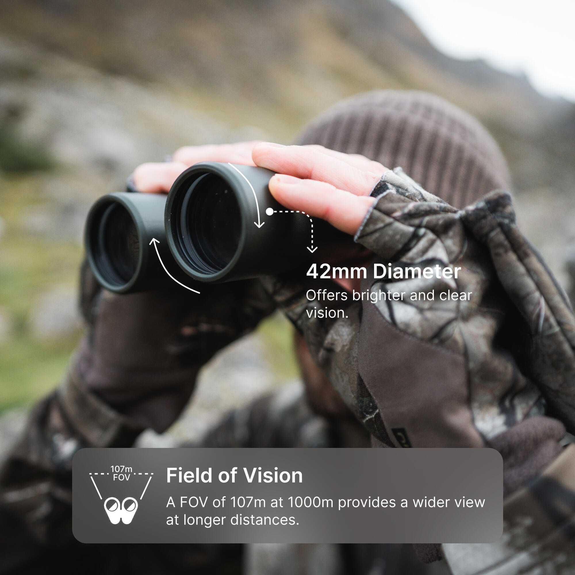 Wildlife Binoculars 900 10x42 Black