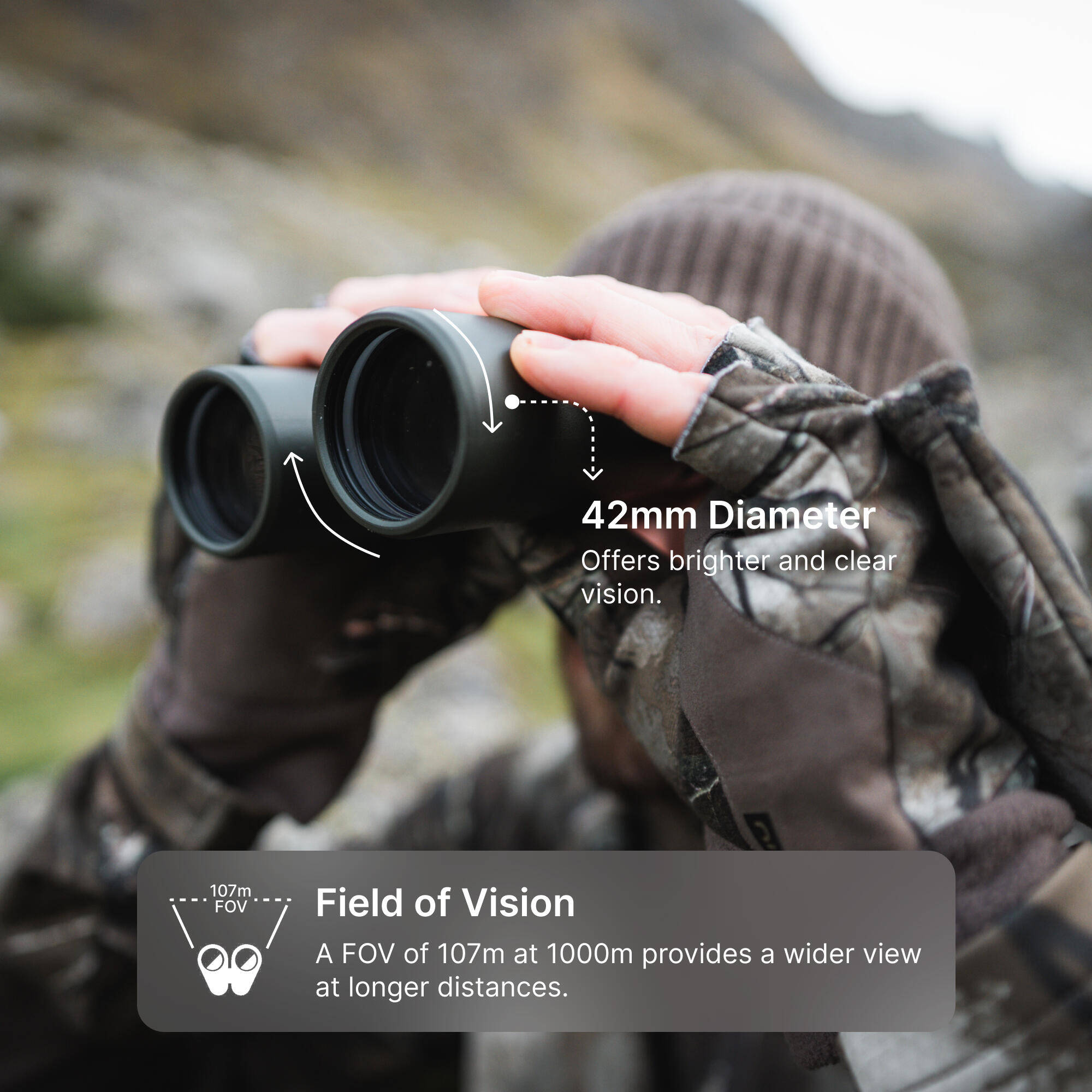 Wildlife Binoculars 900 10x42 Black -  4