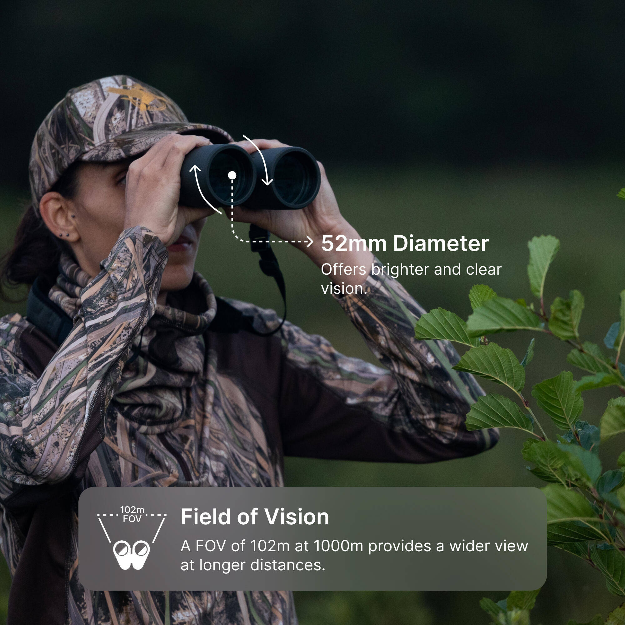 Wildlife Binoculars 900 8x56 - Khaki -  4