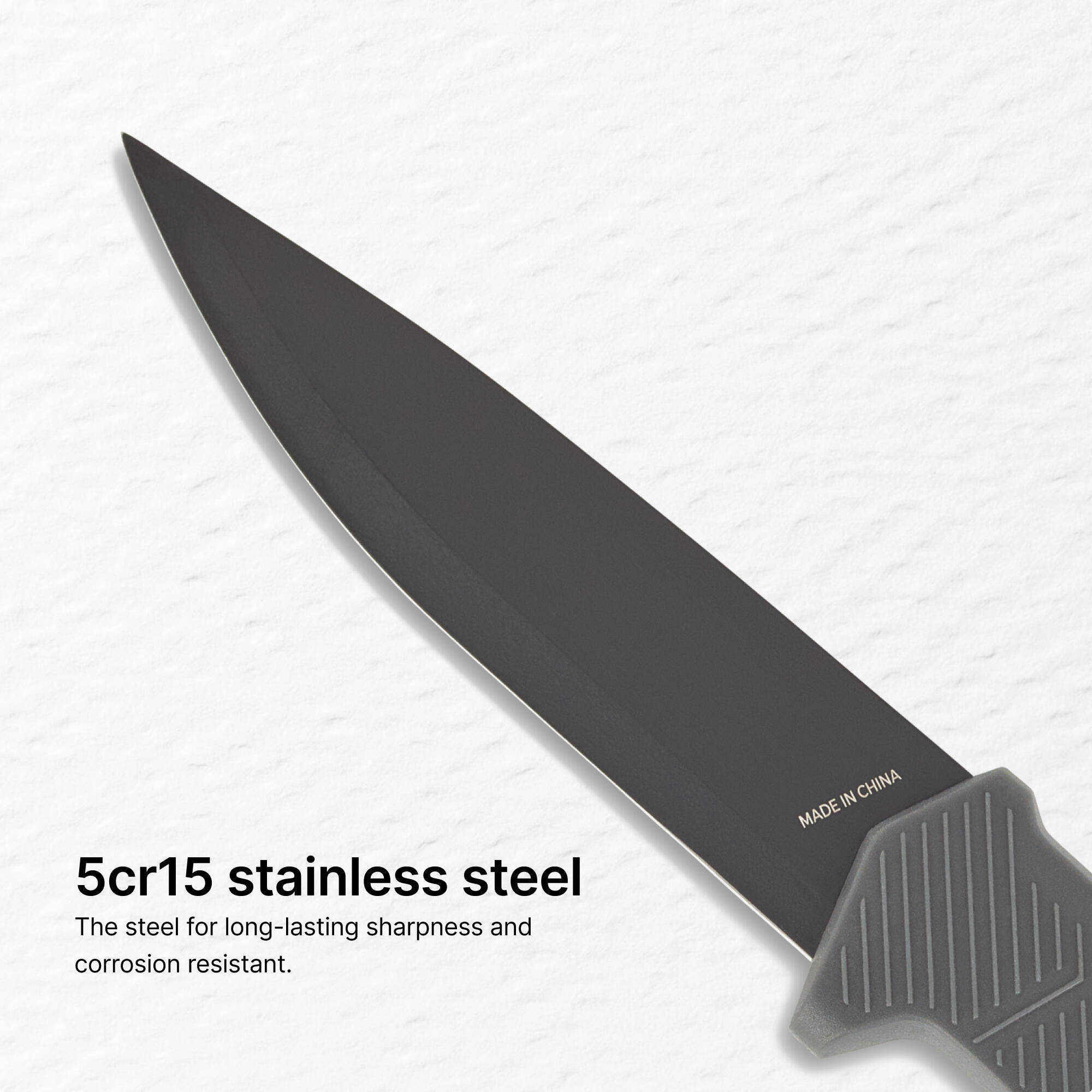 Multi-function Knife Sika 100 Grip Fixed Blade - Black -  4