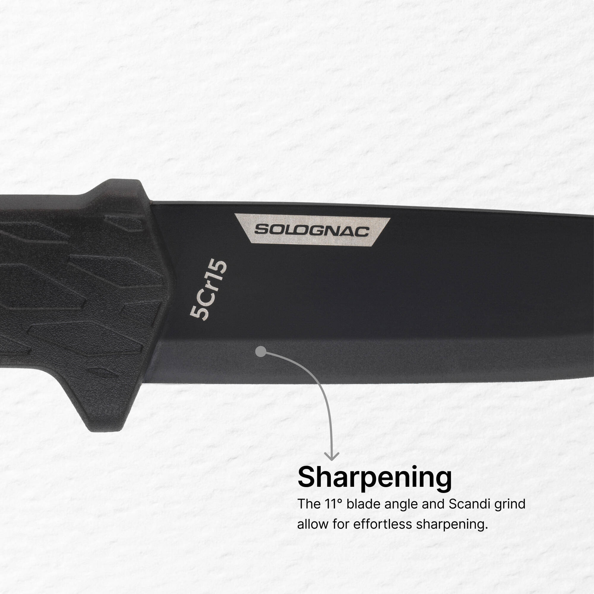 Multi-function Knife Sika 100 Grip Fixed Blade - Black -  3