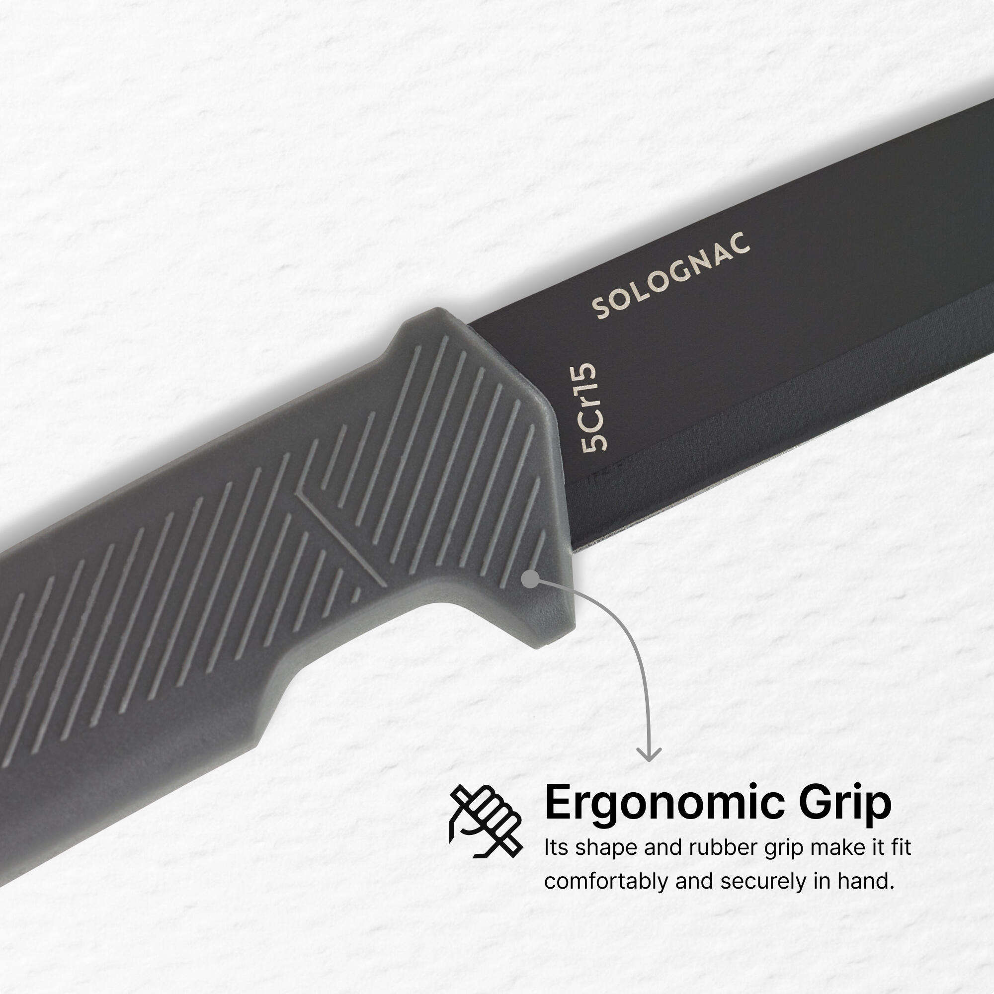 Multi-function Knife Sika 100 Grip Fixed Blade - Black