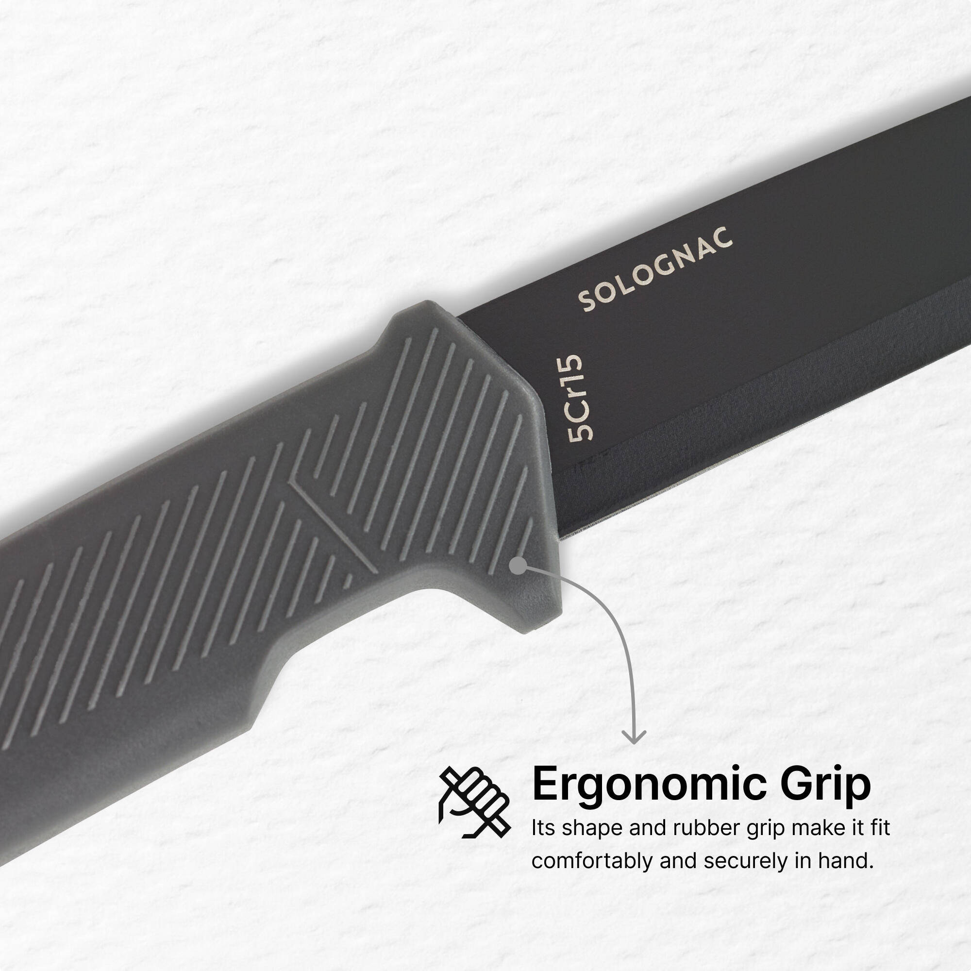 Multi-function Knife Sika 100 Grip Fixed Blade - Black -  5