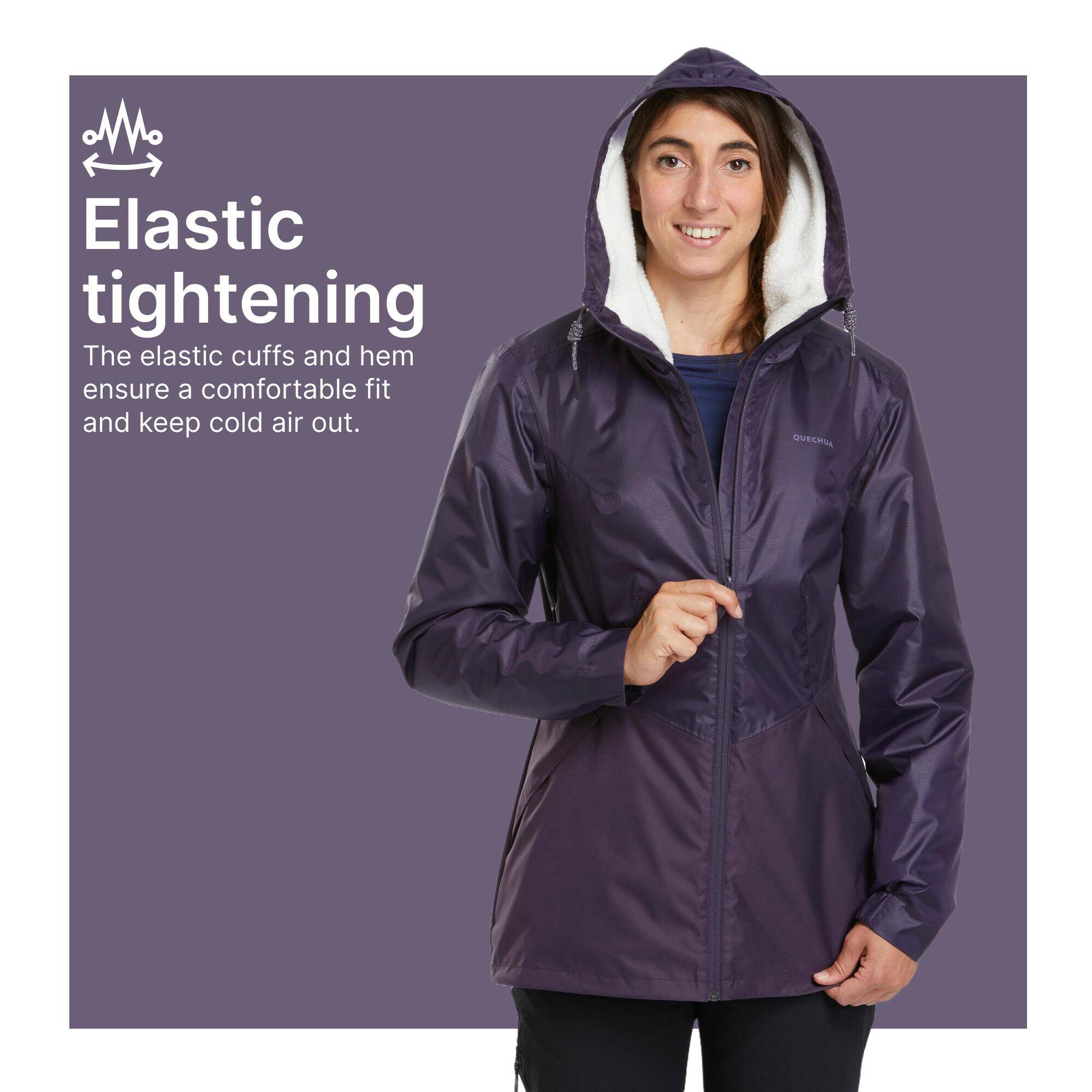 Women’s waterproof hiking jacket -5°C NH100 - Purple -  4
