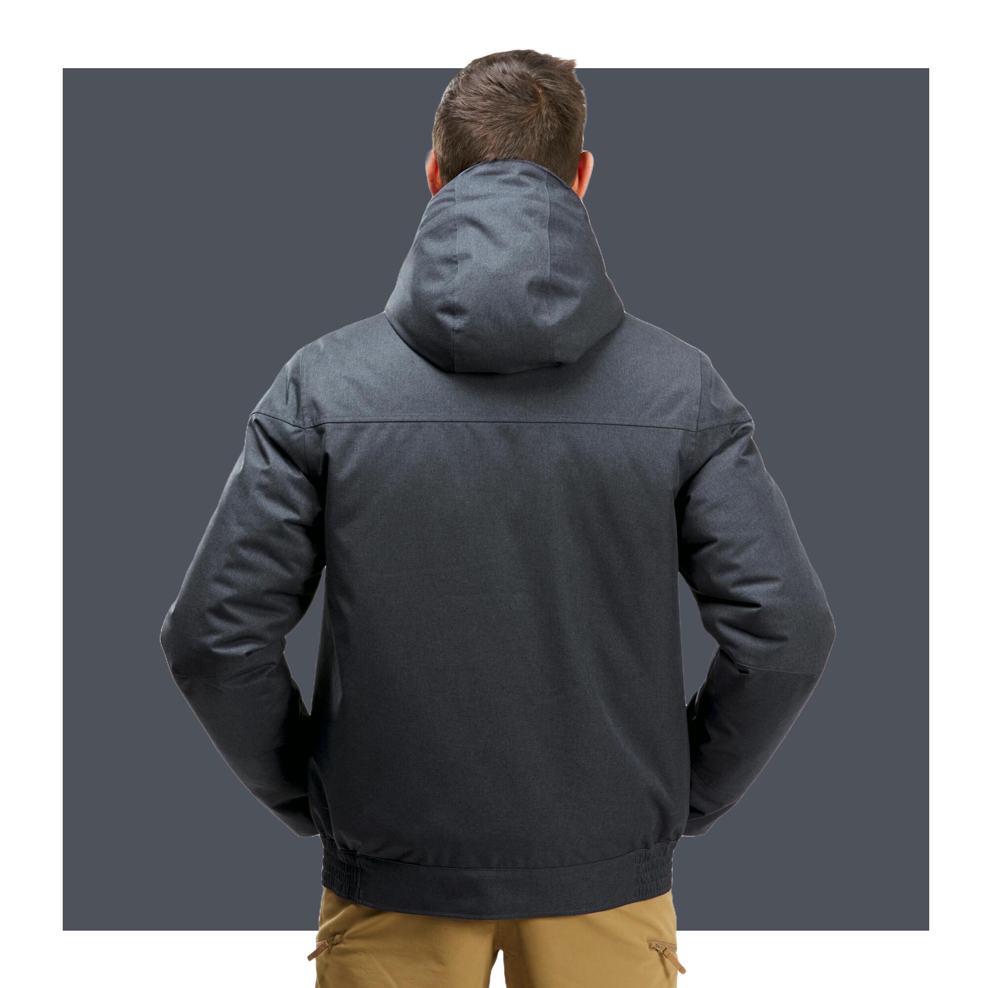 Men Winter Hiking Jacket SH500 Black - Image 8