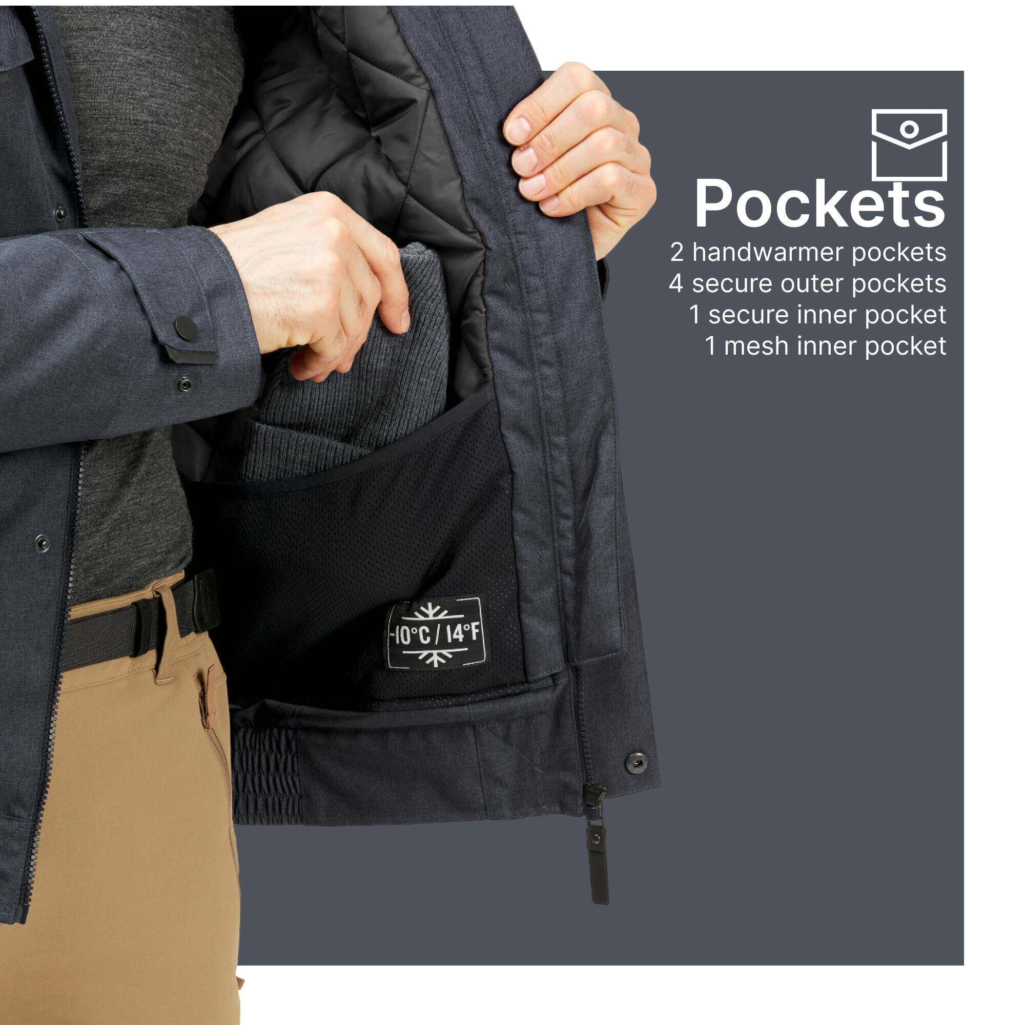 Men Winter Hiking Jacket SH500 Snow & Waterproof -10°C Black -  5