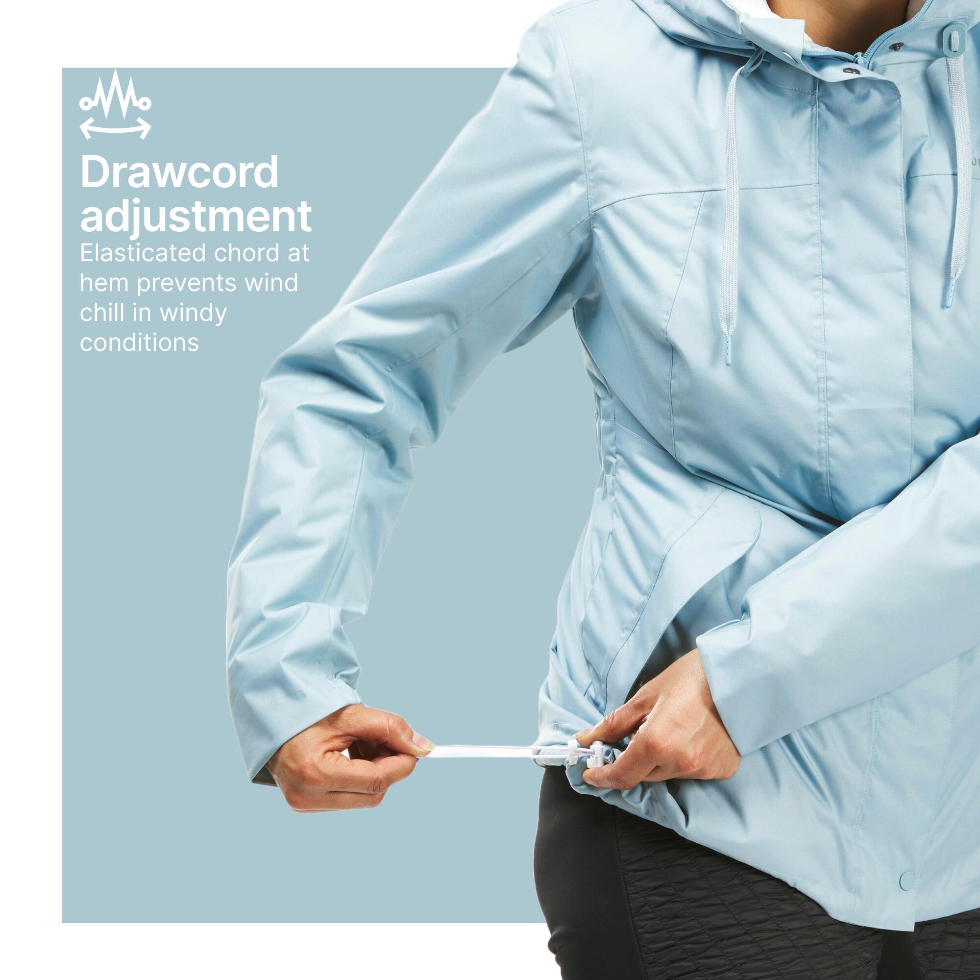 Women’s waterproof hiking jacket -10°C, NH500 - Blue