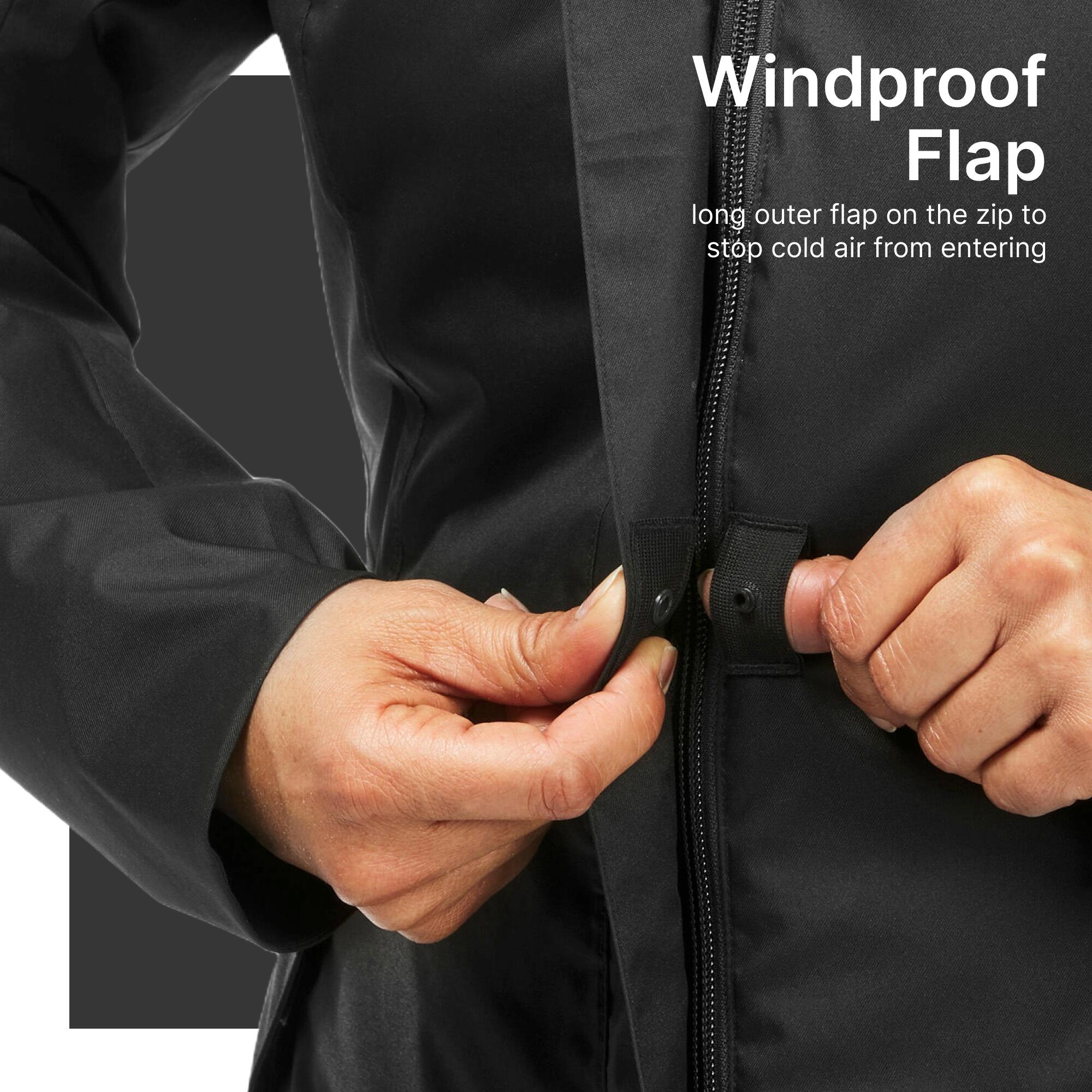 Women’s waterproof hiking jacket -10°C NH500 - Black