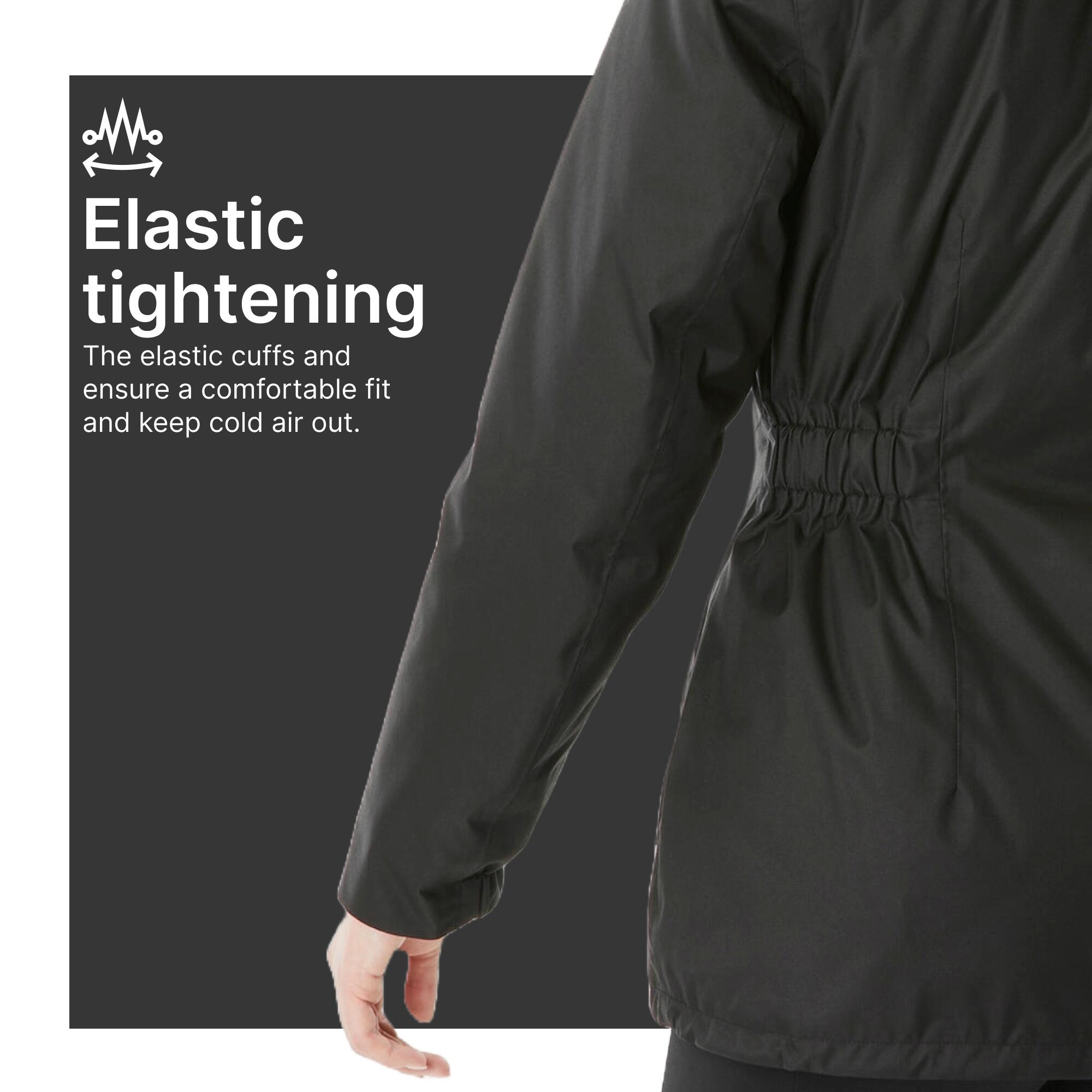 Women’s waterproof hiking jacket -10°C NH500 - Black