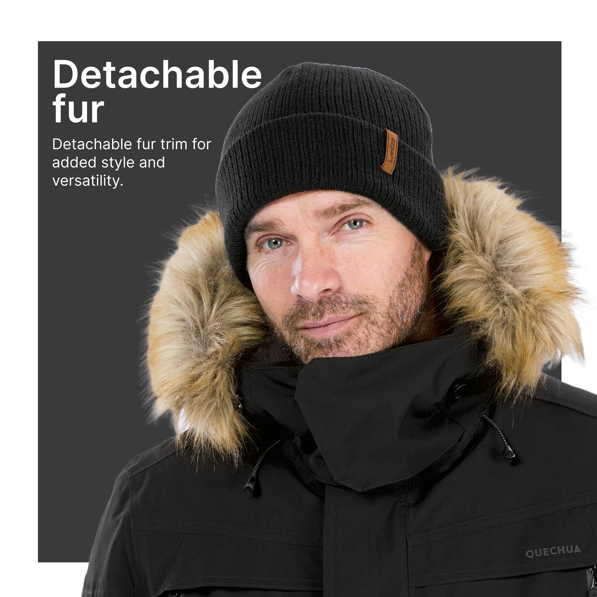 Men’s waterproof hiking parka -20°C, NH900 - Black