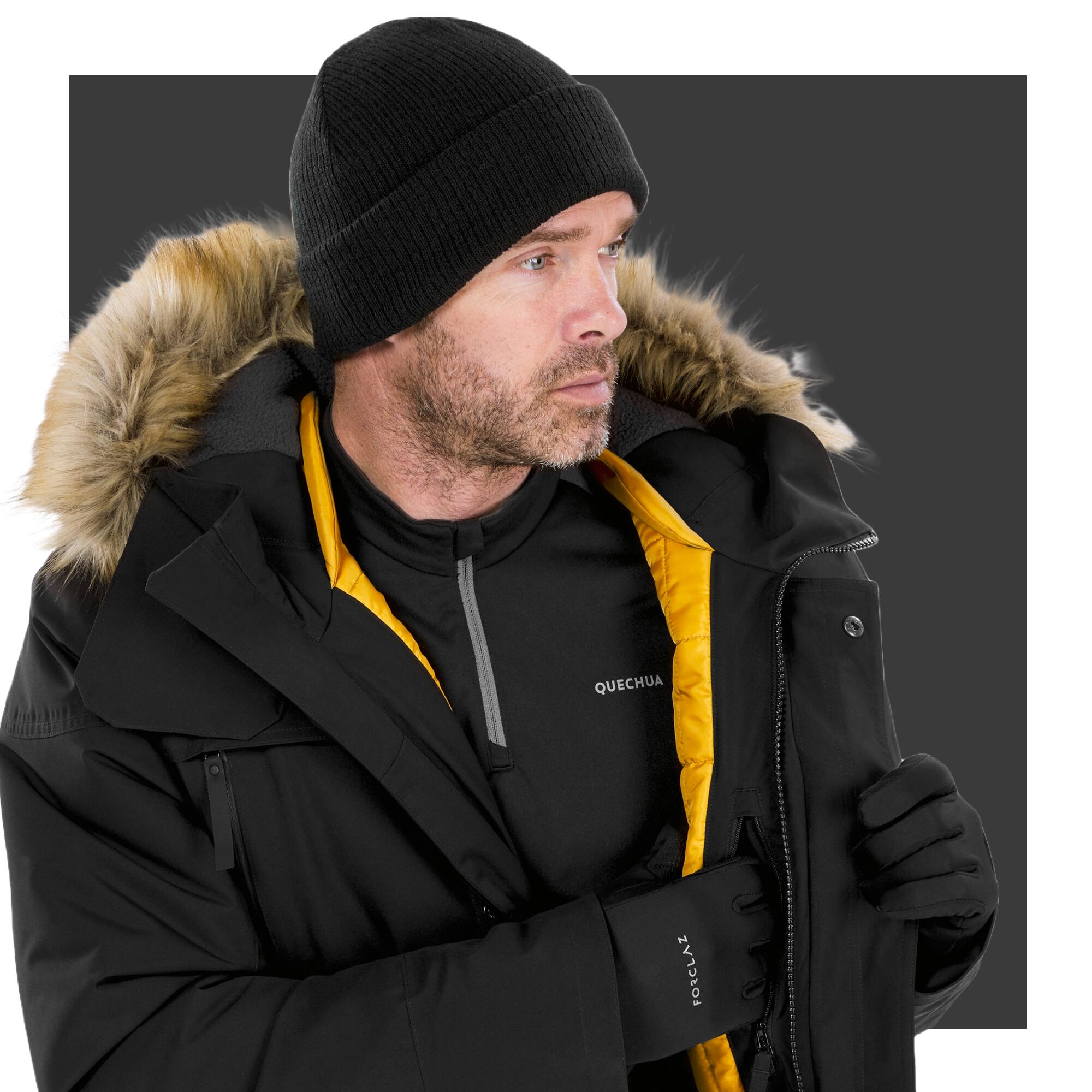 Men’s waterproof hiking parka -20°C, NH900 Black