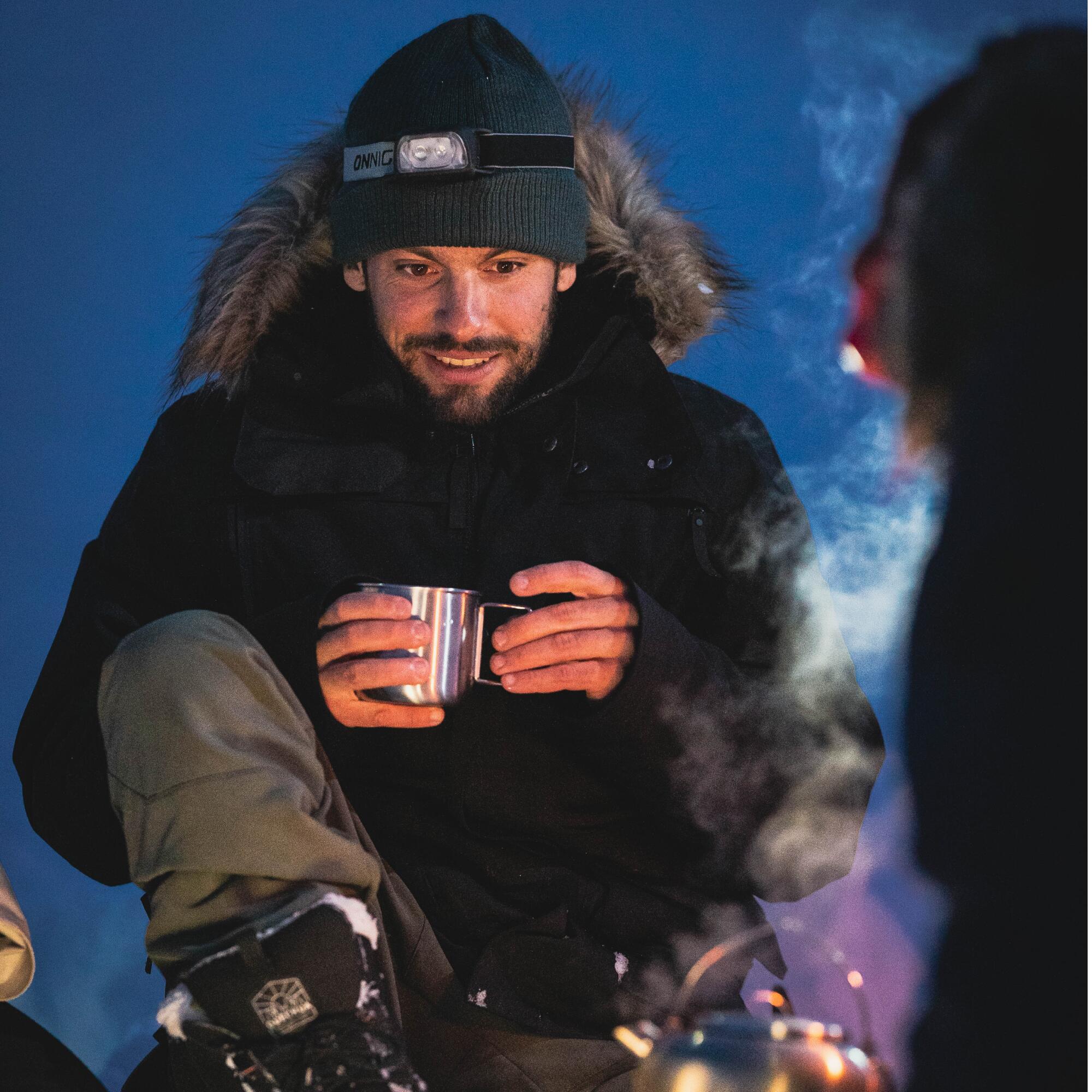 Men's waterproof hiking parka -20°C, NH900 - Black
