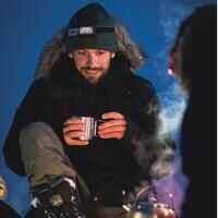 Men’s waterproof hiking parka -20°C, NH900 - Black
