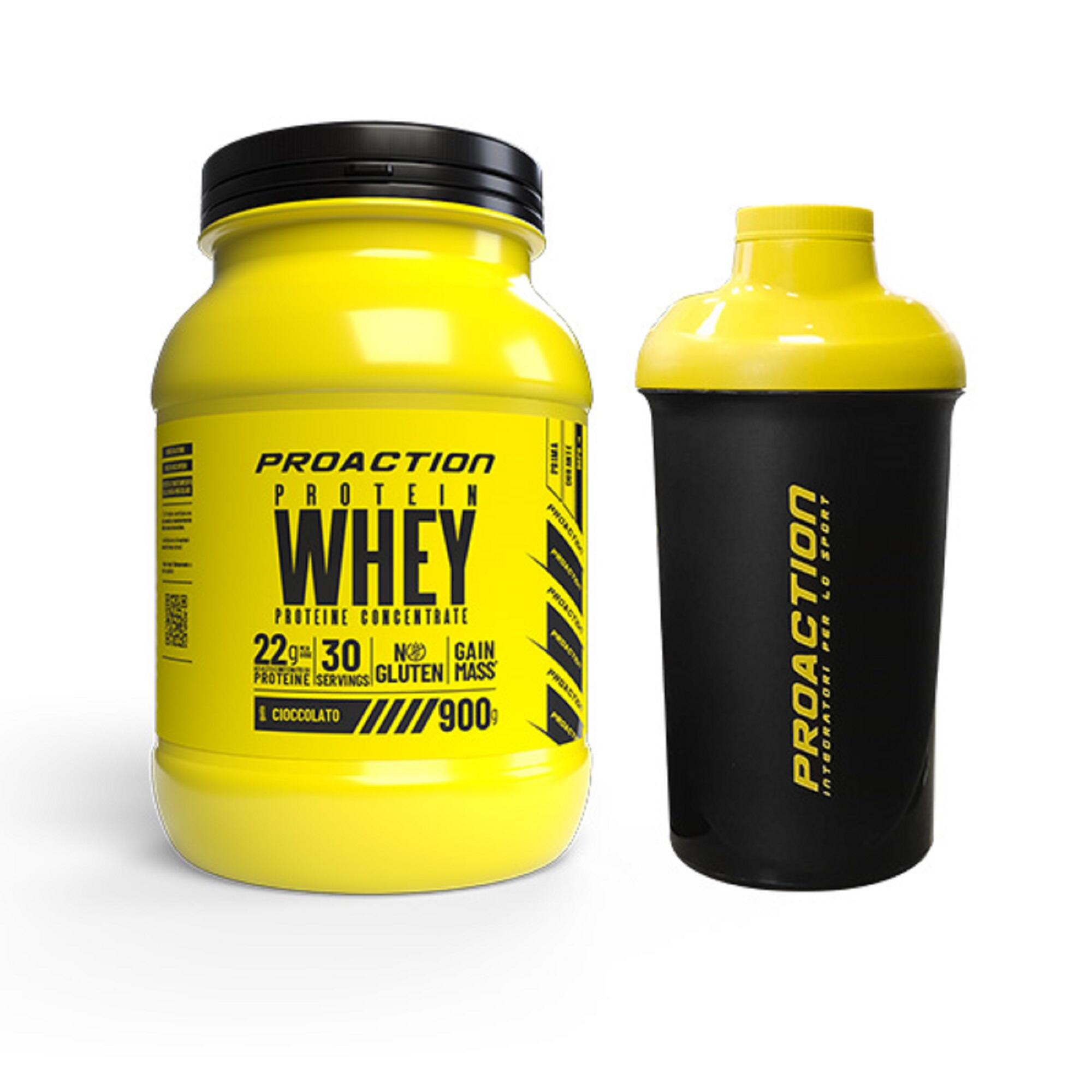 PROACTION Proteine whey siero del latte concentrate cioccolato più shaker  ProAction