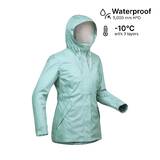 Women’s hiking waterproof winter jacket - SH500 -10°C