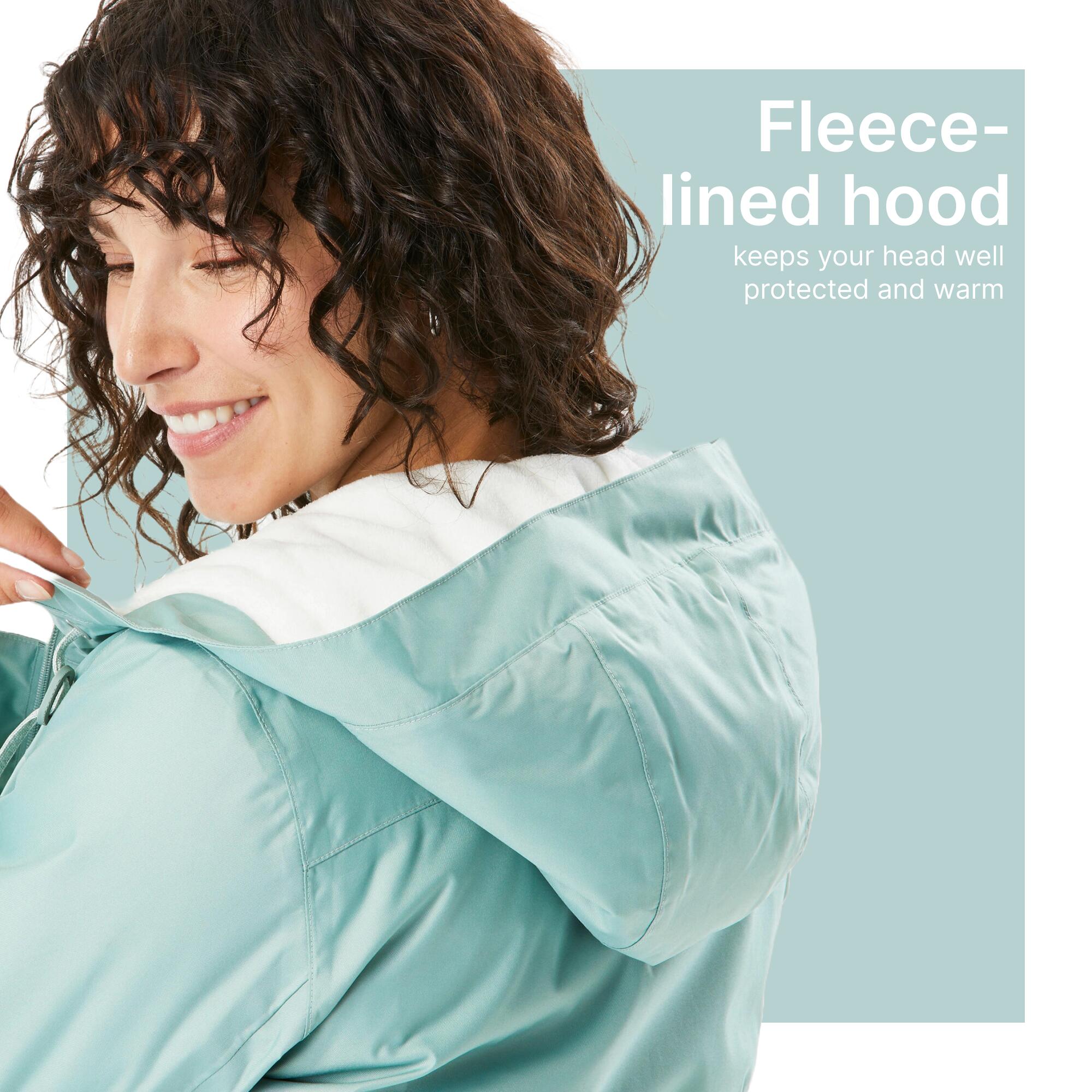 Women’s hiking waterproof winter jacket - SH500 -10°C