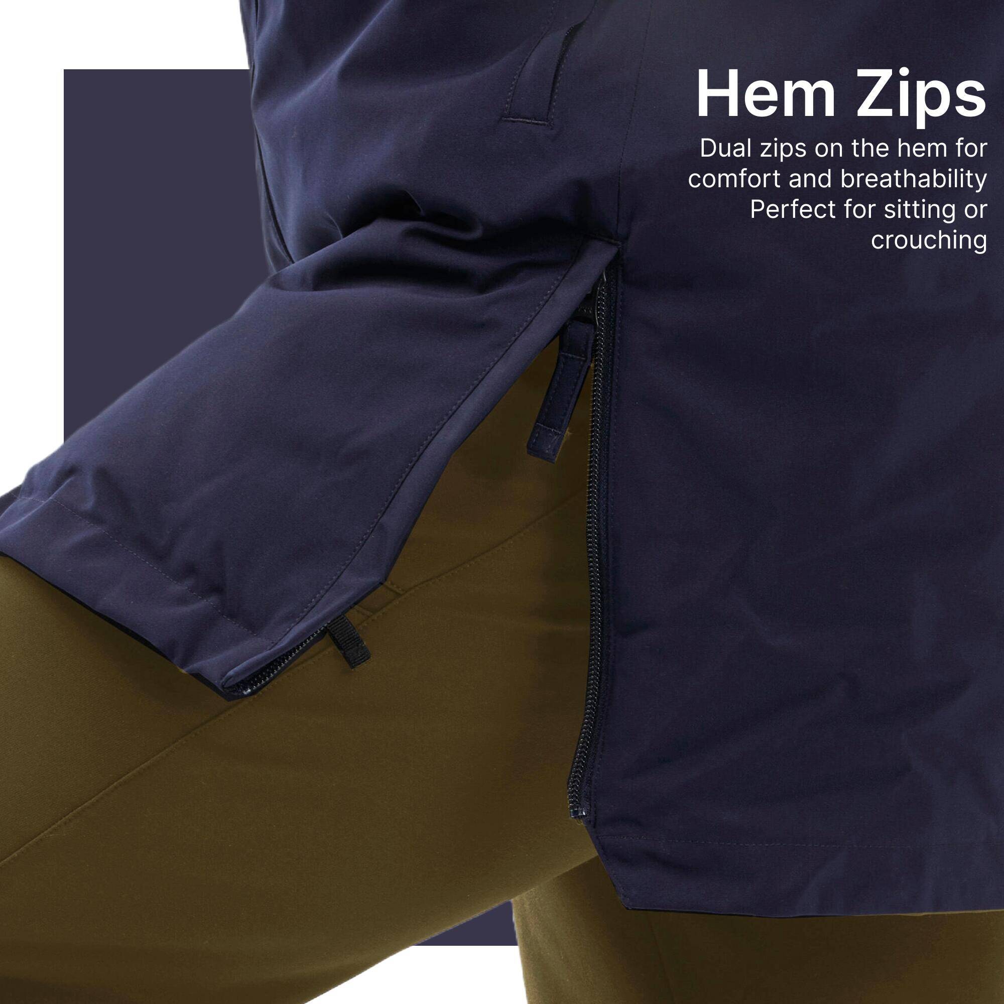 Men’s waterproof hiking parka -10°C, NH500 - Blue -  5