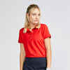 Women's Golf Short-Sleeved Polo Shirt- WW 500 red