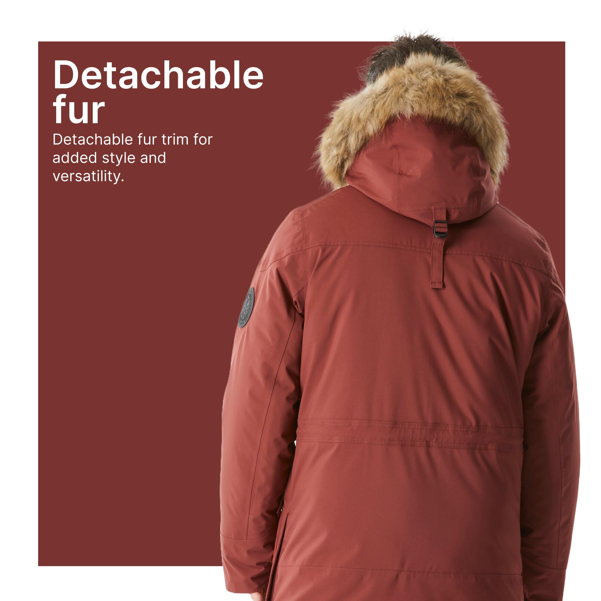 Men’s waterproof hiking parka -20°C, NH900 - Brown 14/17