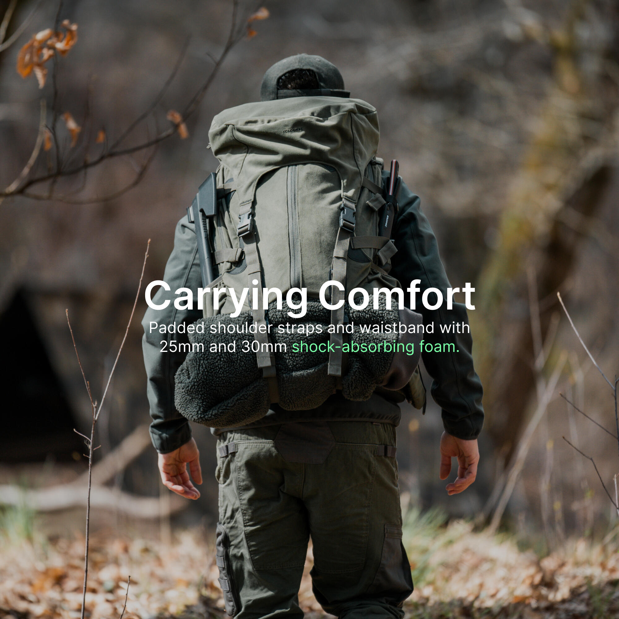 Wildlife Outdoor Backpack 45 to 90 Litre Adjustable - Green