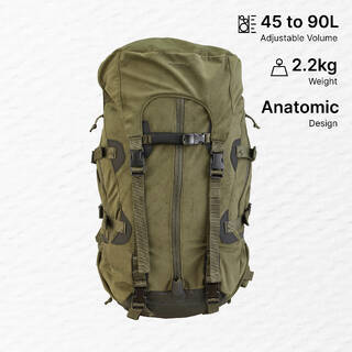 Wildlife Outdoor Backpack 45 to 90 Litre Adjustable - Green