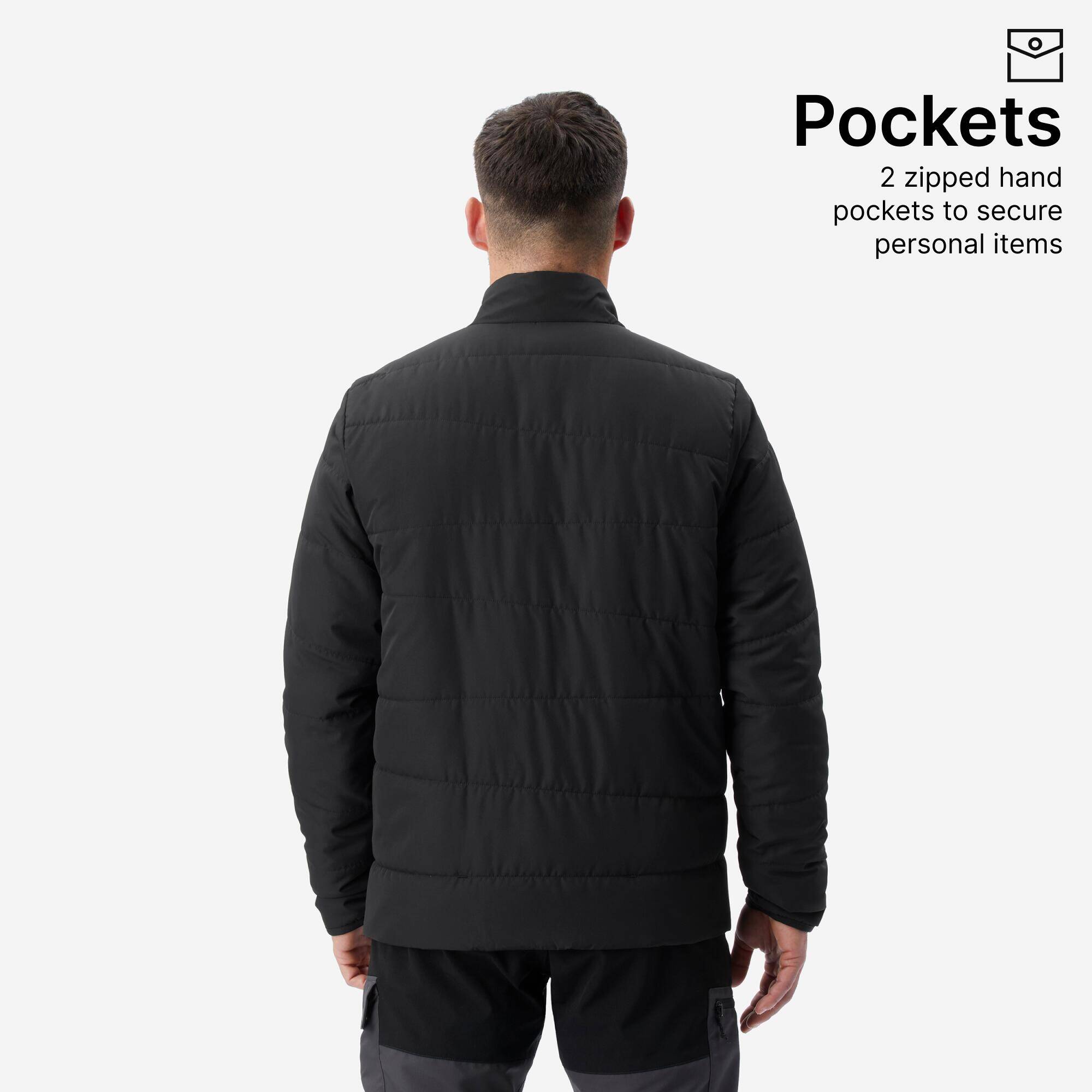 Men Puffer Jacket for Trekking - MT50 Black -  4