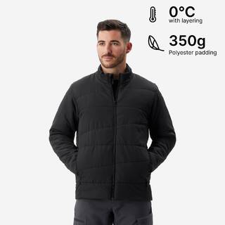 Men Puffer Jacket for Trekking - MT50 Black