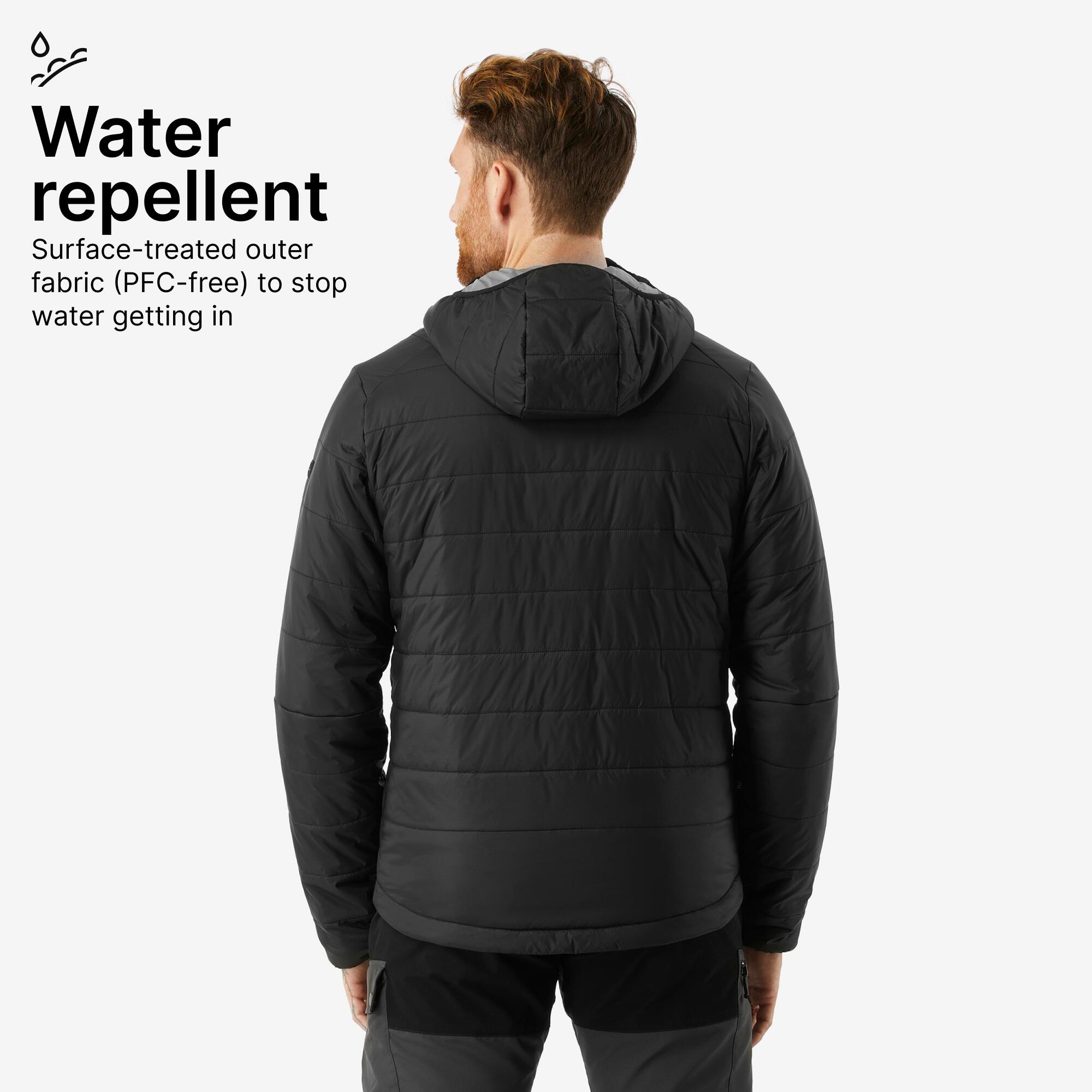 Men Packable Puffer Jacket for Trekking  - MT100 -5°C Black