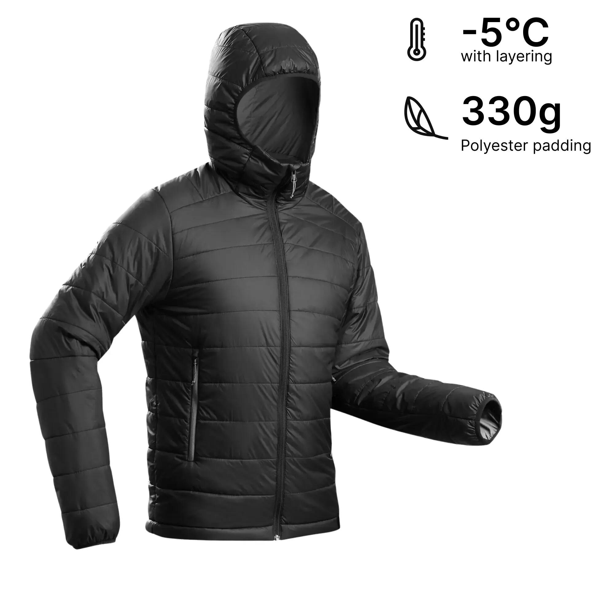 Piumino trekking uomo MT100 OVATTA nero 9/13
