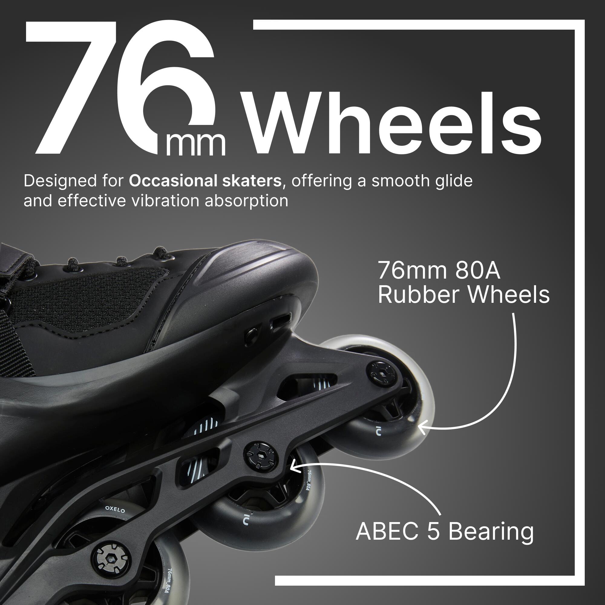 Adult Skating Shoes Inline Fit 100 Black