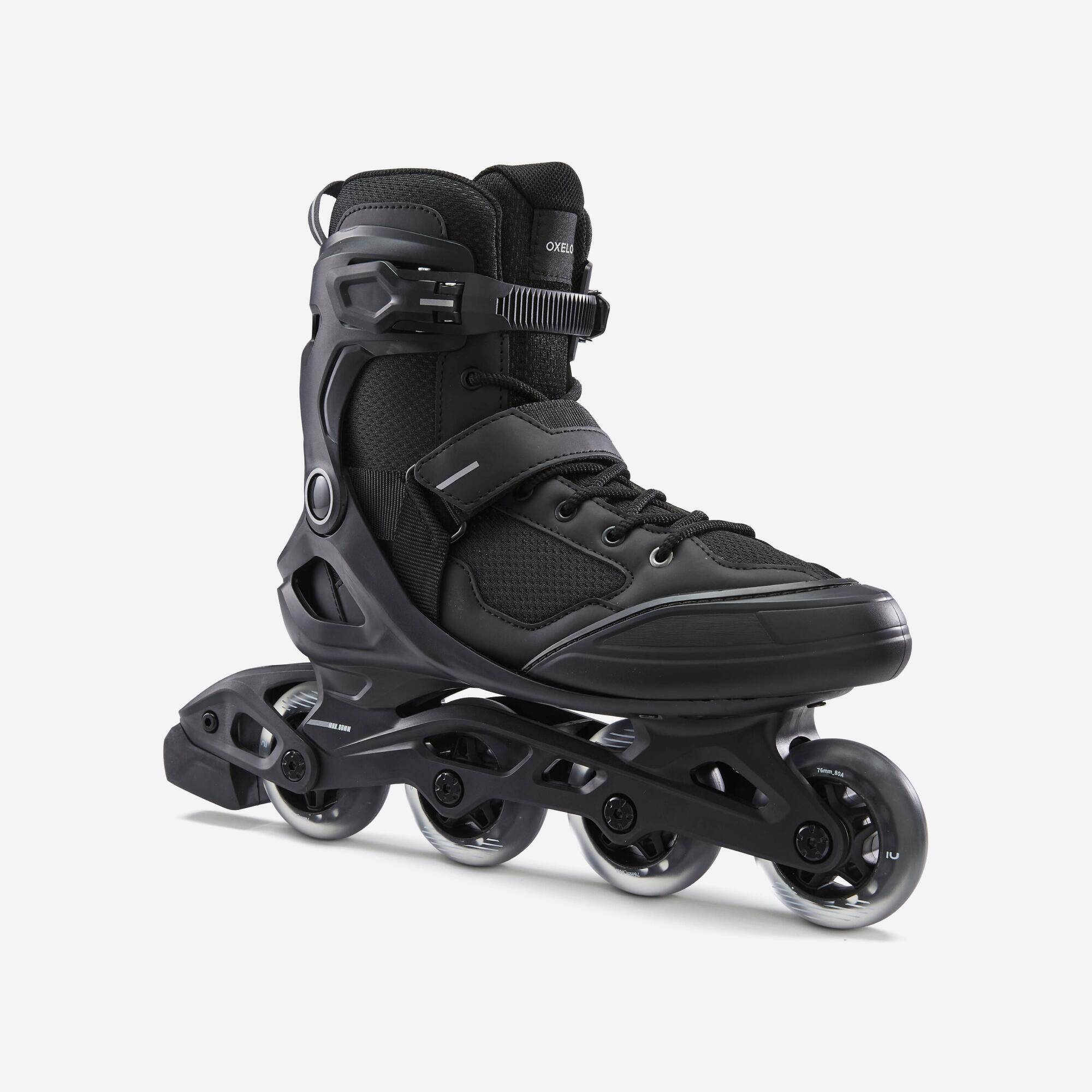 Adult Skating Shoes Inline Fit 100 Black -  1