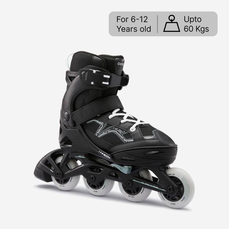 Kids Skating Shoes Inline Fit 3 Black