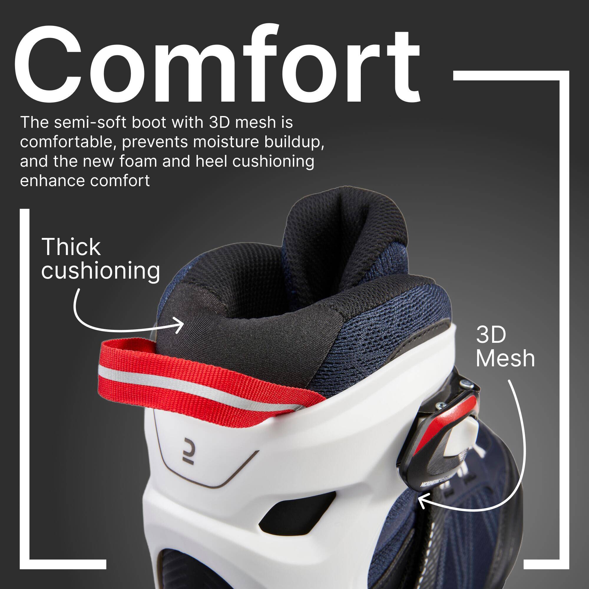 Adult Skating Shoes Inline Fit 500 Blue Black -  5