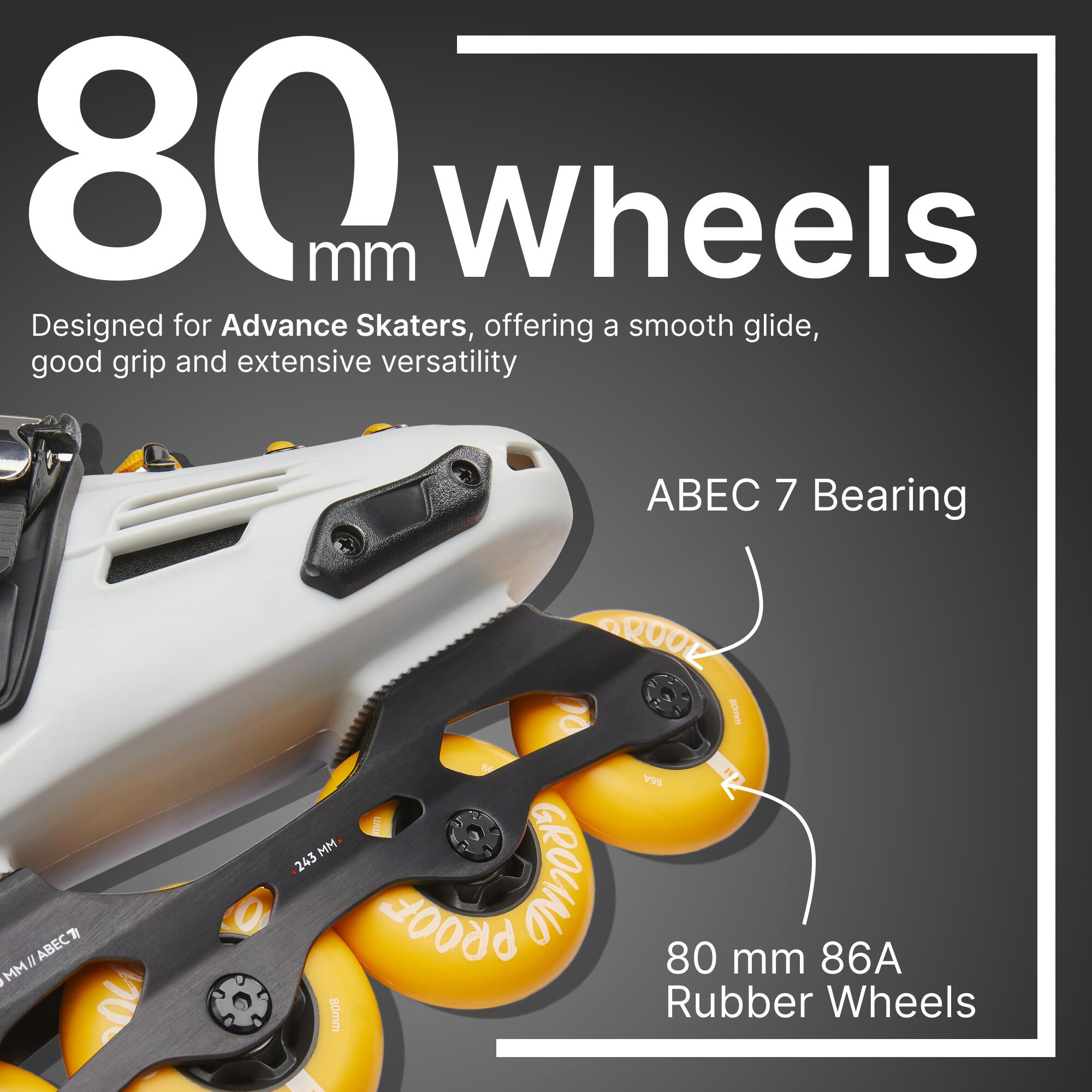 Adult Skating Shoes Inline MF 500 White